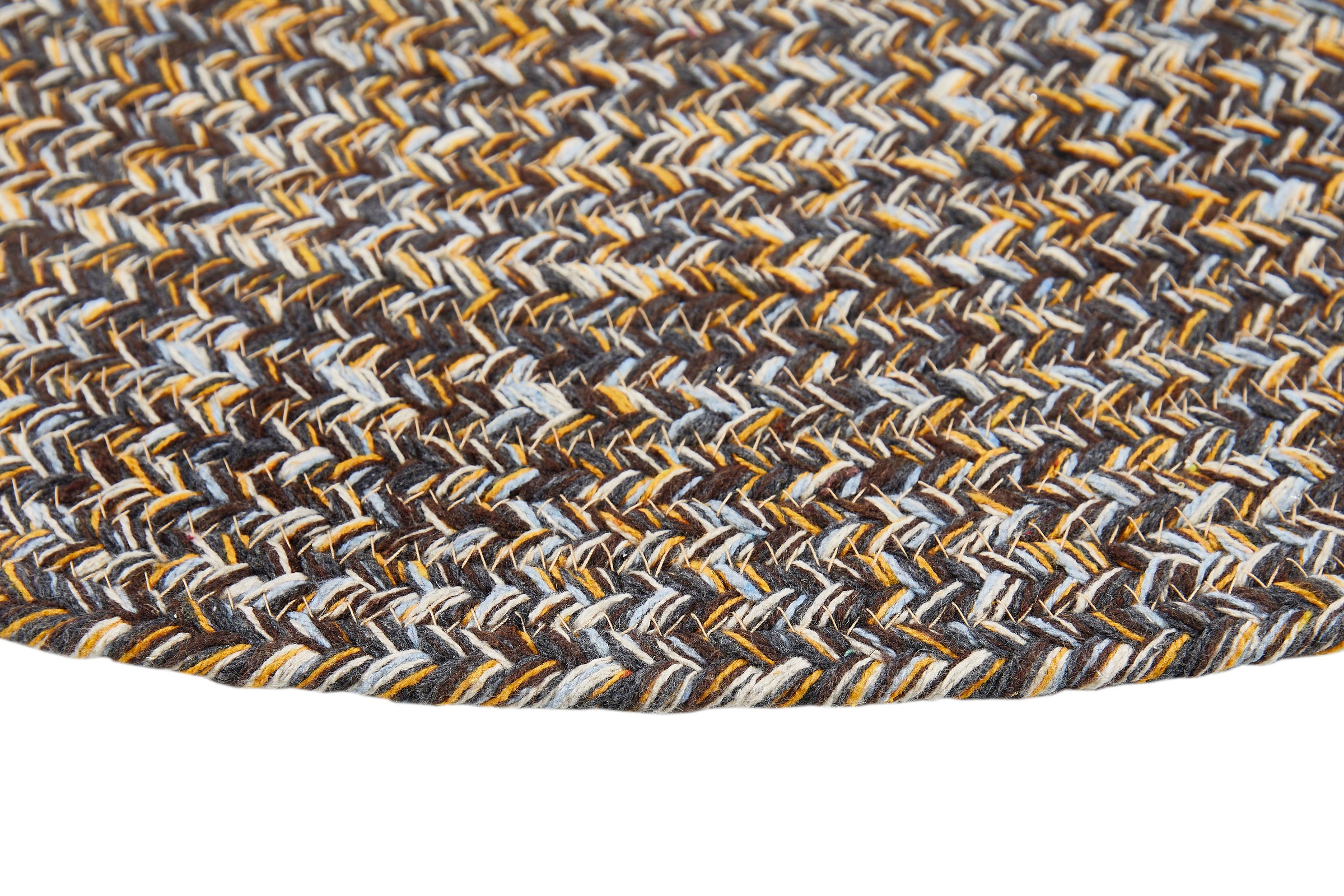 LUXOR living Teppich »Varberg«, rund, 5 mm Höhe, Handweb Teppich, meliert, reine Baumwolle, handgewebt