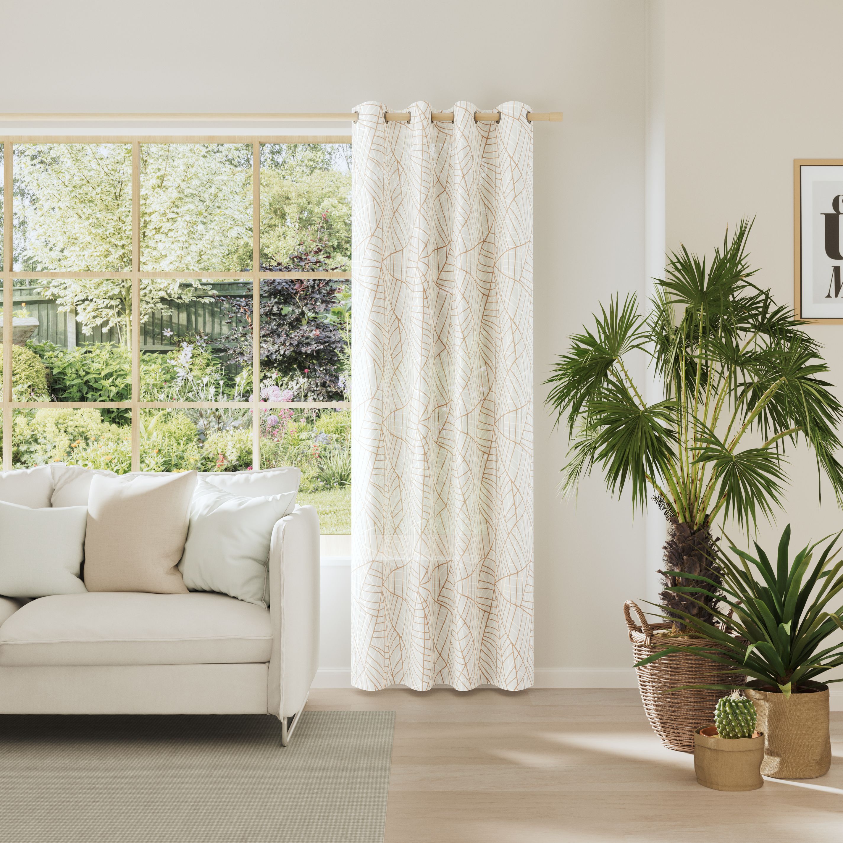 Neutex for you Vorhang "SIMPLY" Ösen 1 Stk. tlg. Druckstoff mit Grafikdesign