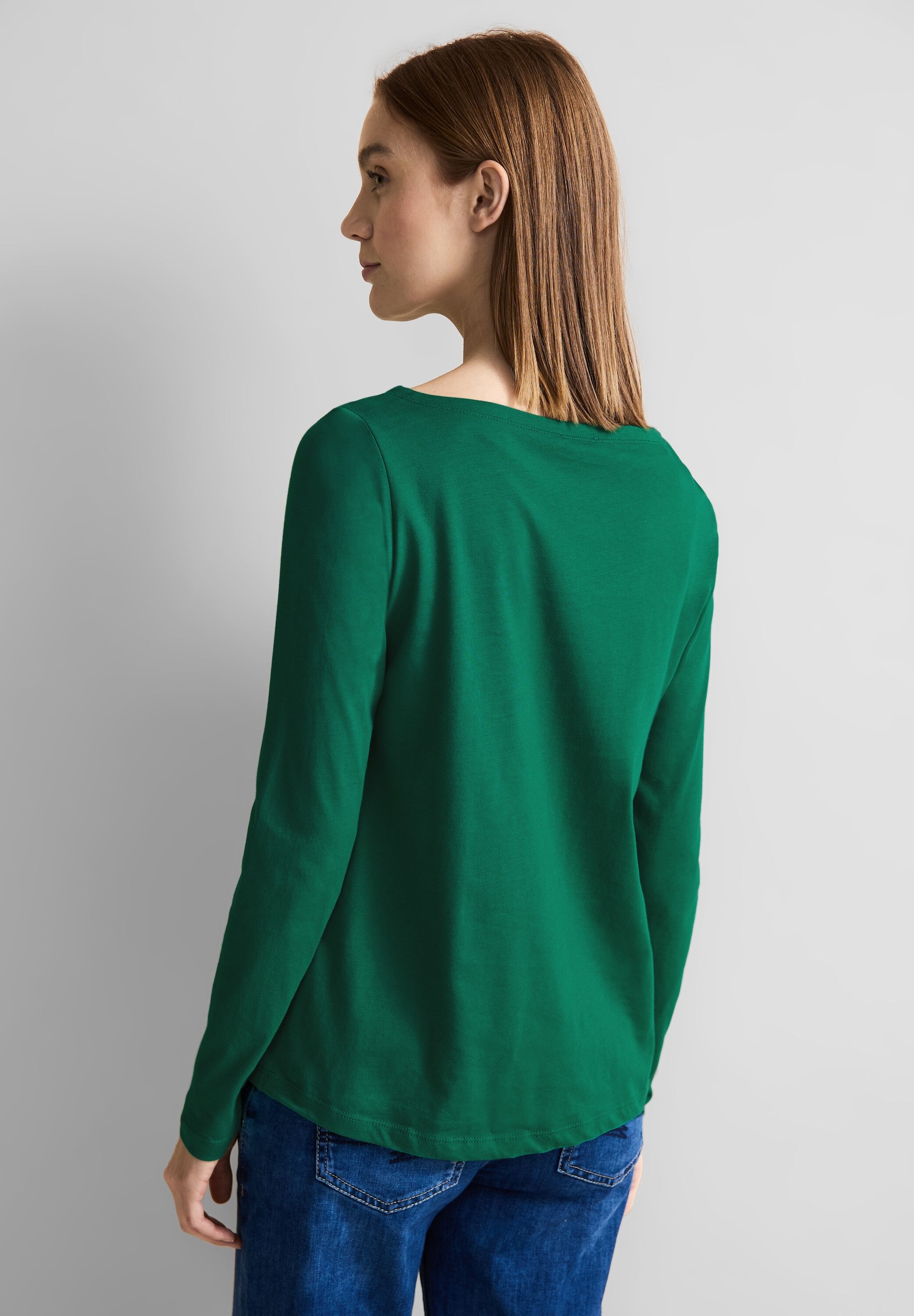 STREET ONE Langarmshirt, mit U-Boot-Ausschnitt