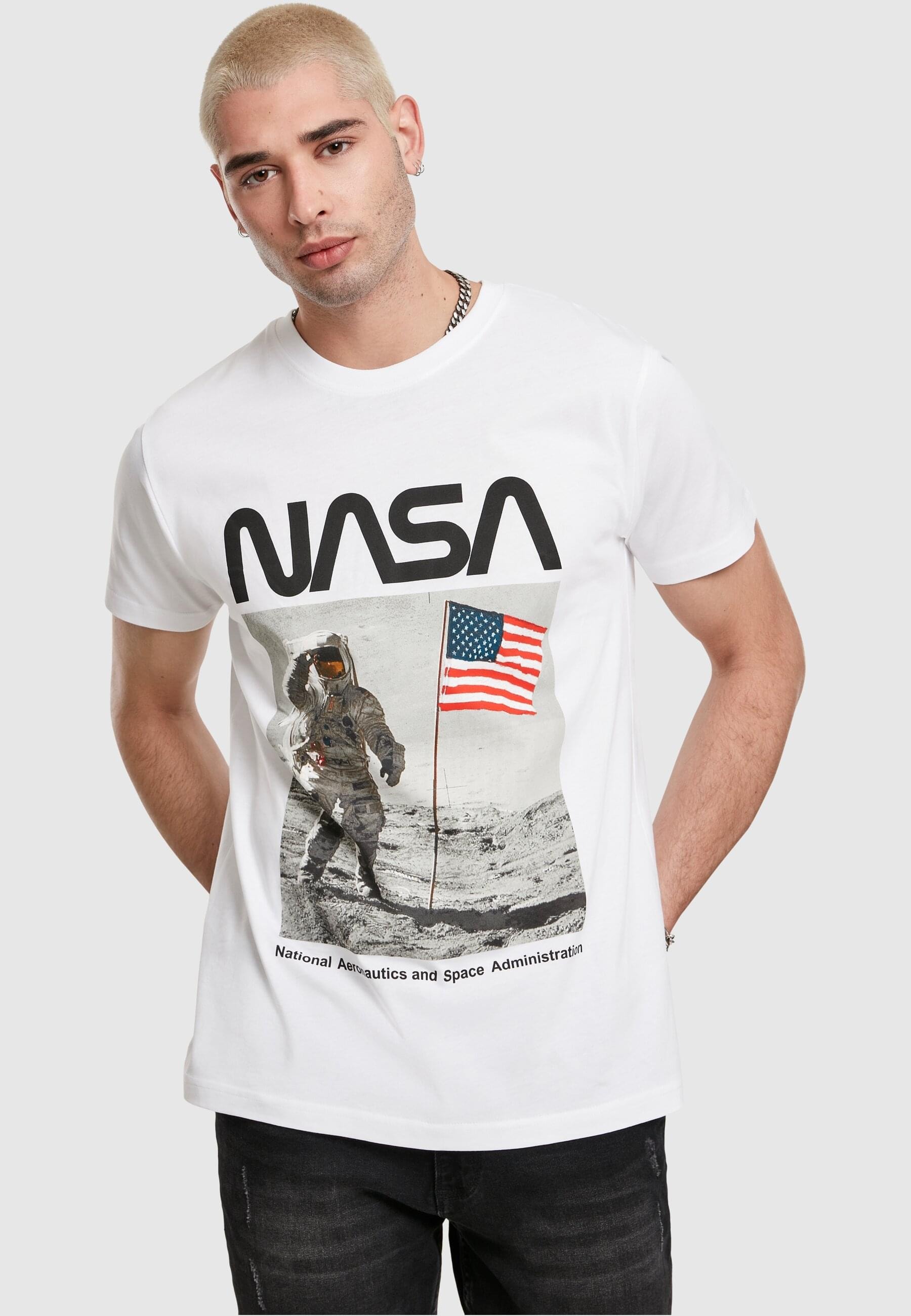 MisterTee Kurzarmshirt »MisterTee Herren NASA Moon Man Tee«, (1 tlg.)