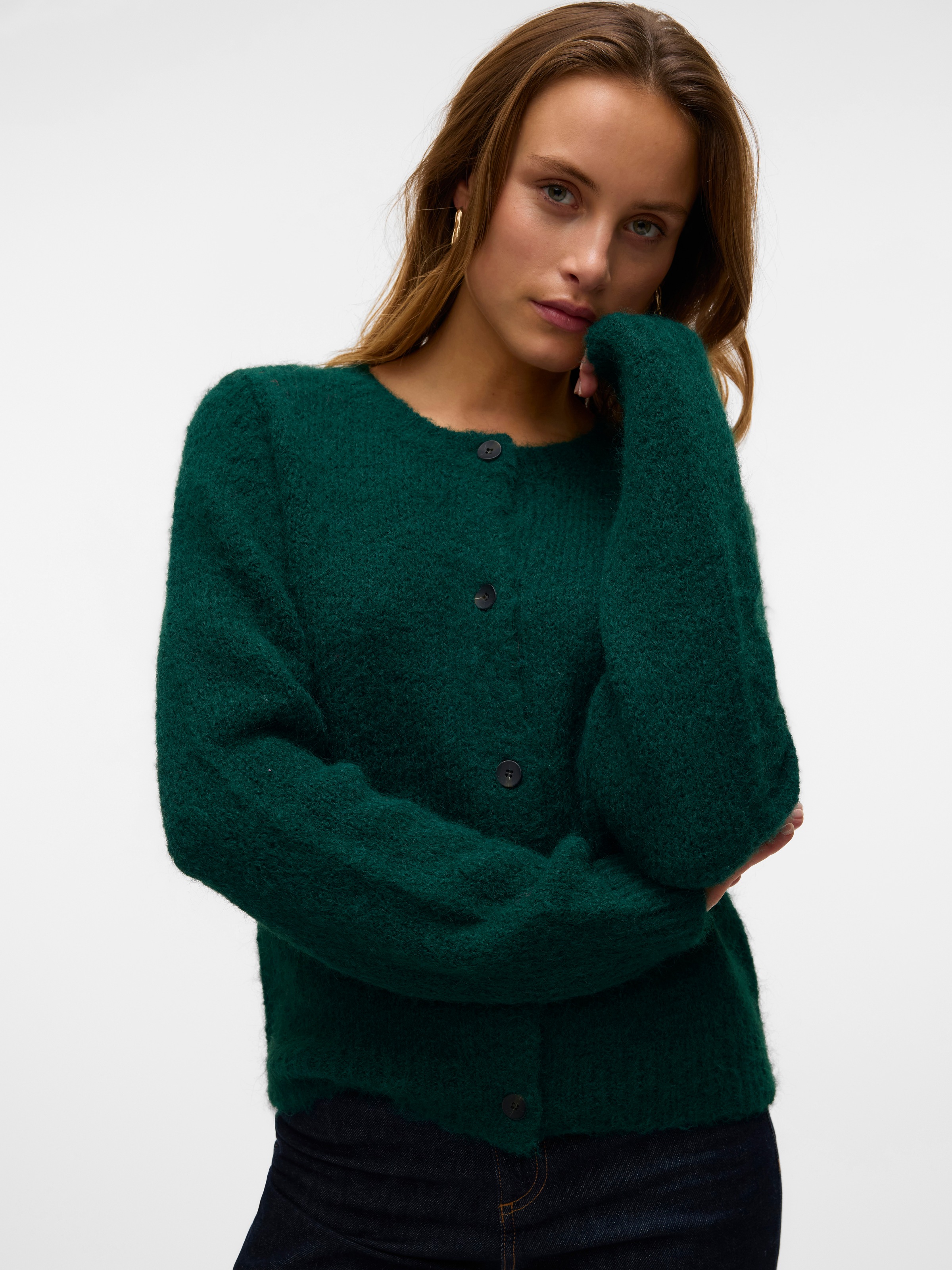 Vero Moda Strickjacke "VMNOVAH LS O-NECK BUTTON CARDI GA NOOS" günstig online kaufen