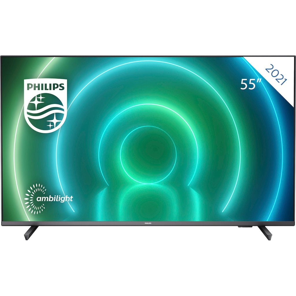 Philips LED-Fernseher »55PUS7906/12«, 139 cm/55 Zoll, 4K Ultra HD, Android TV-Smart-TV, 3-seitiges Ambilight