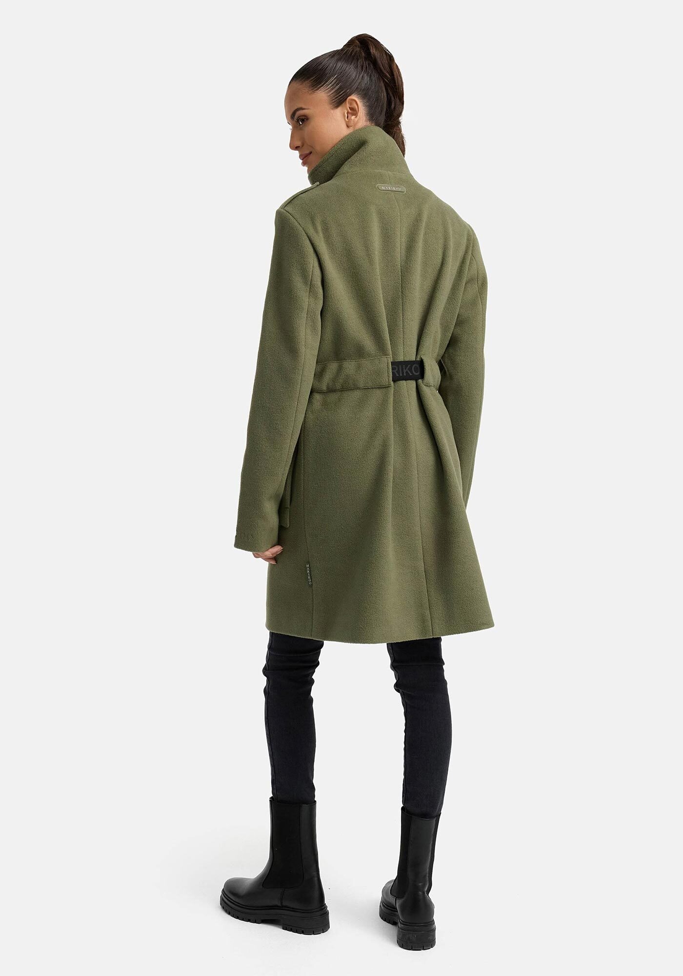 Marikoo Kurzmantel »Tanokoo«, Eleganter Übergangsmantel mit großen Taschen und Stretch-Gürtel