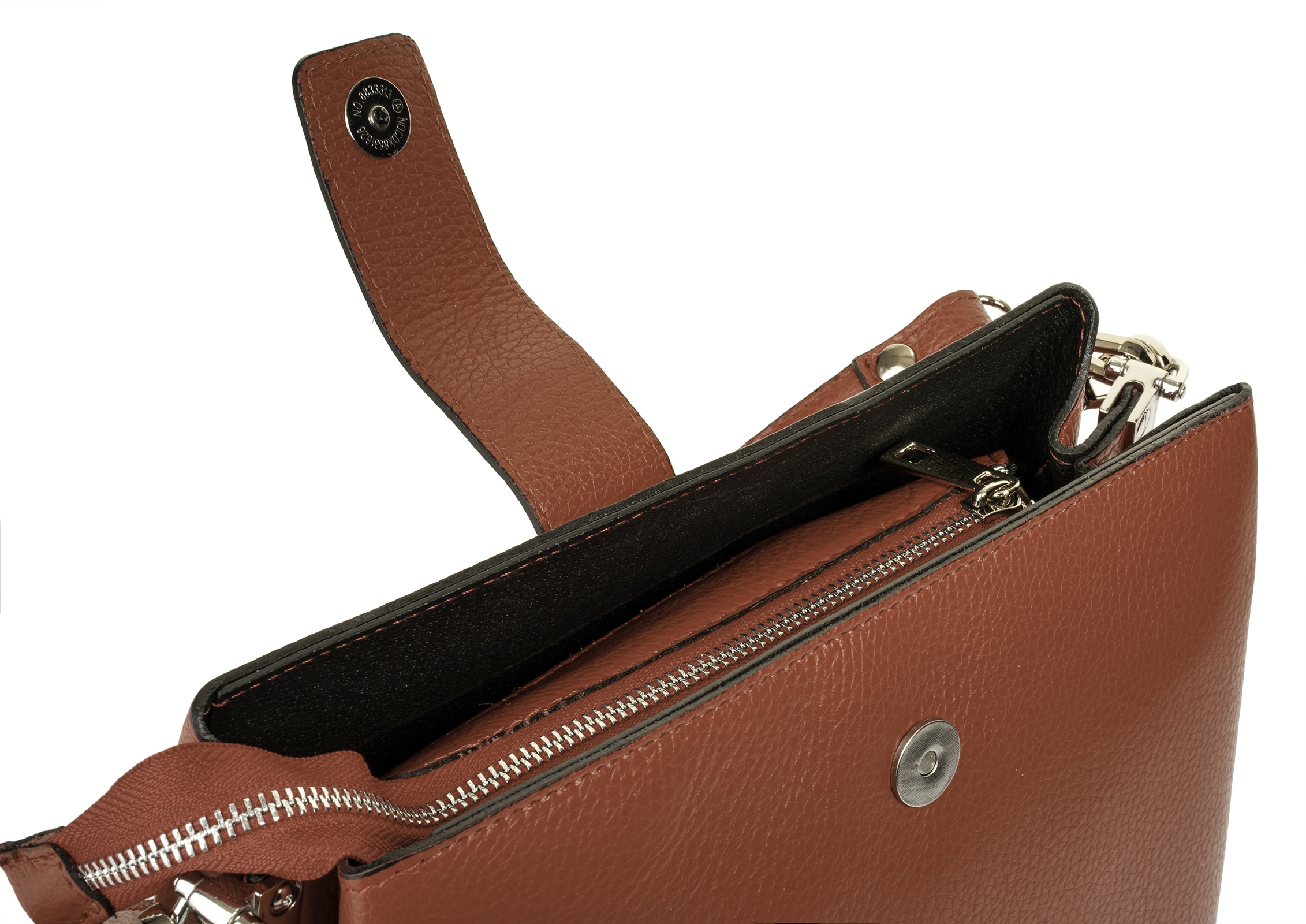 Cluty Henkeltasche, echt Leder, Made in Italy