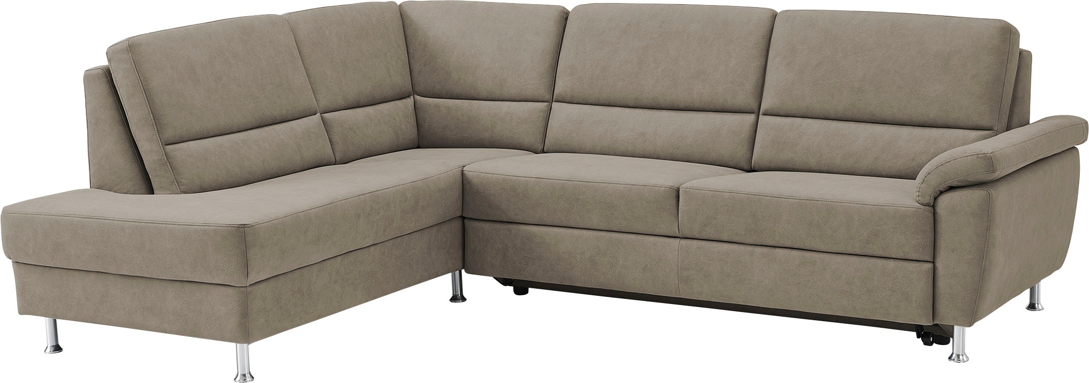 CALIZZA INTERIORS Ecksofa »Onyx L-Form«, Ottomane links oder rechts, wahlweise mit Bettfunktion, Breite 257 cm