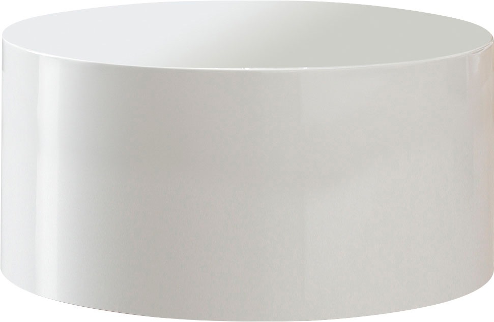 SalesFever Couchtisch "Design-Couchtisch Hochglanz weiß, Ø 60 cm" günstig online kaufen