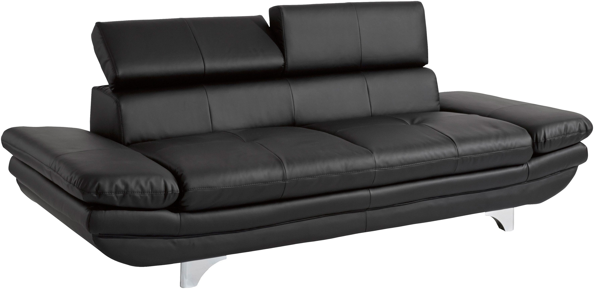 COTTA Polstergarnitur »Enterprise«, (Set), Set bestehend aus: 2-Sitzer mit Kopfteilverstellung & Hocker