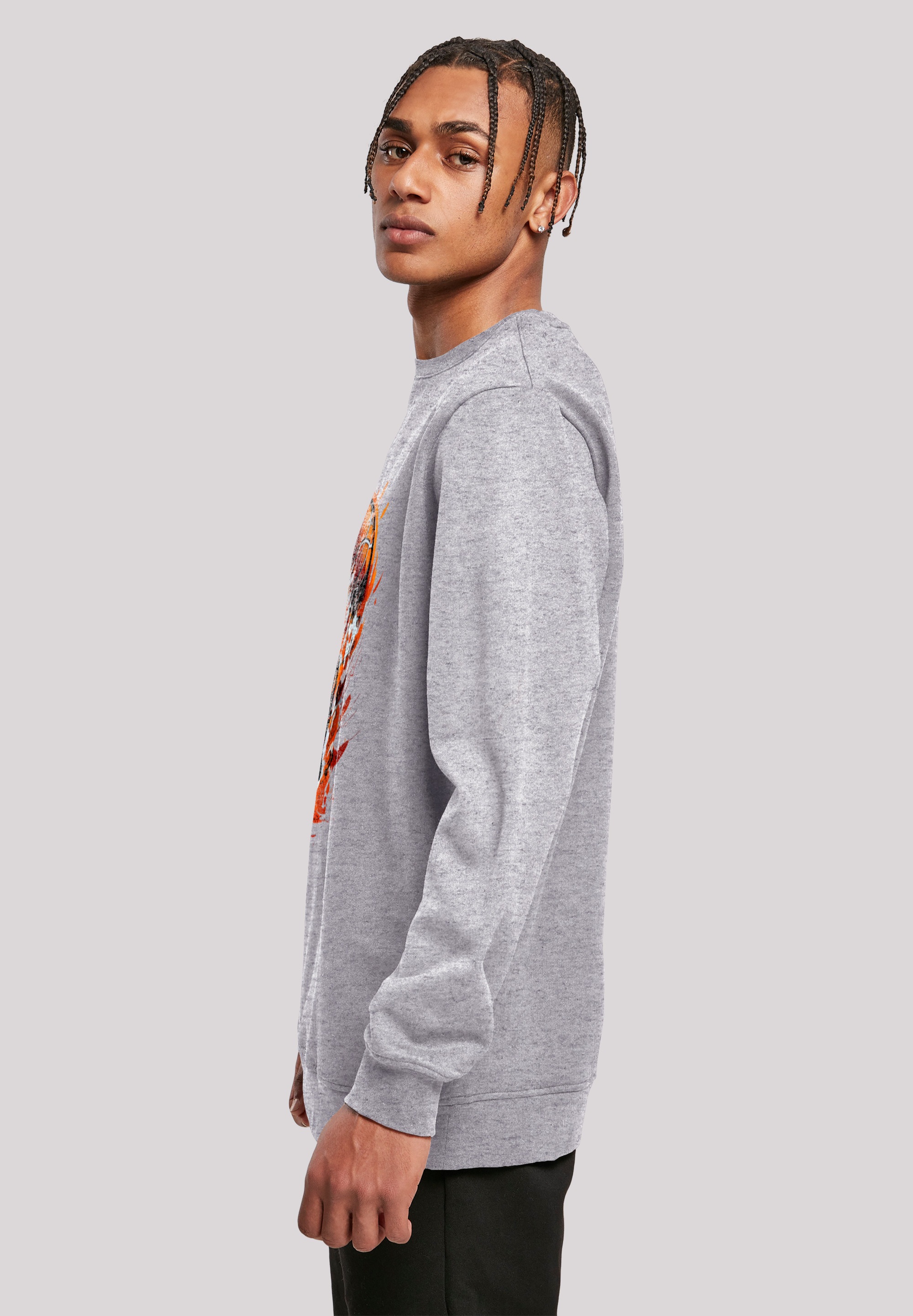 F4NT4STIC Kapuzenpullover »Basketball Splash Orange Sport CREW«, Print