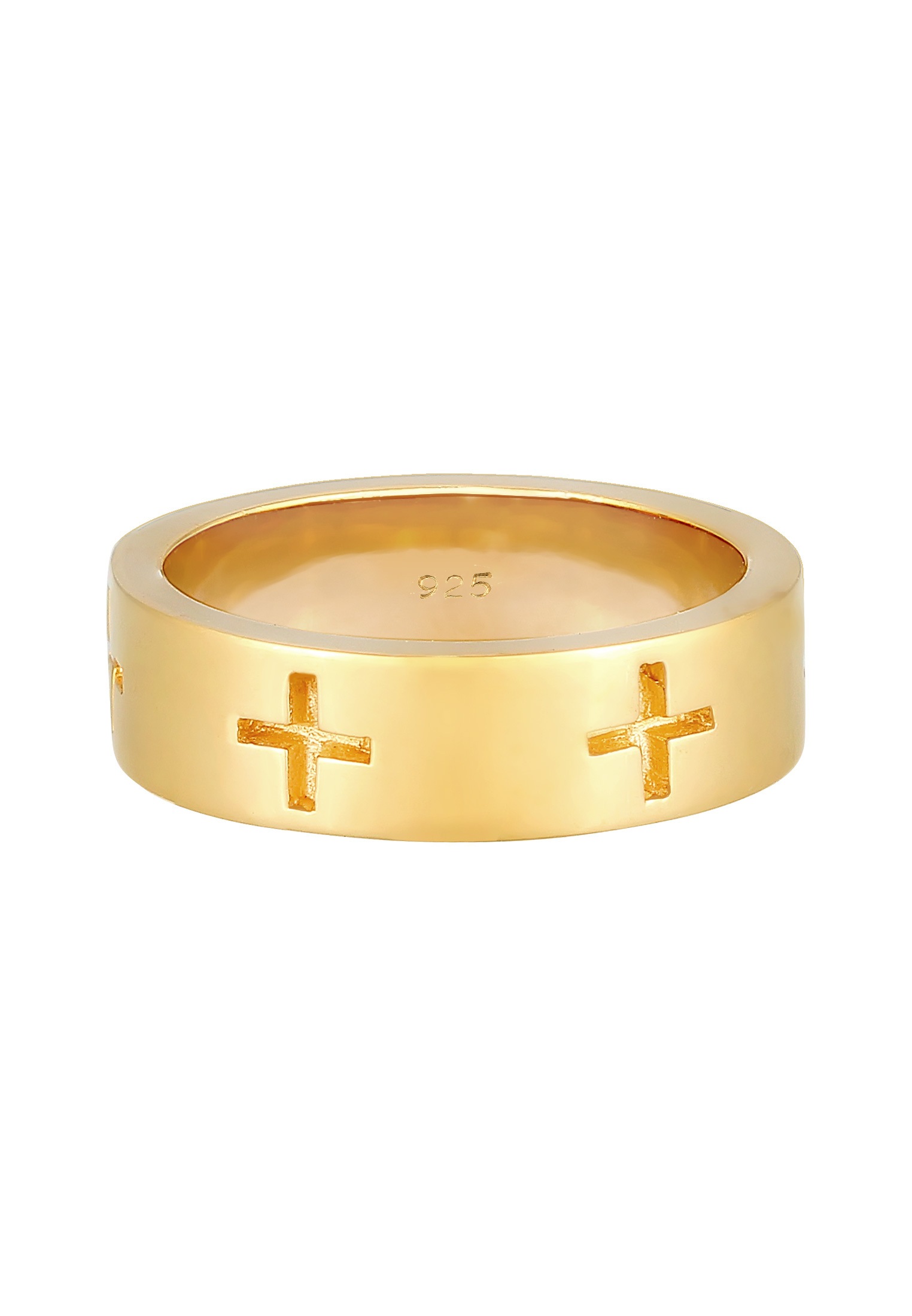 Elli Fingerring »Kreuz Cut Out Bandring Religiös Glaube 925 Silber«