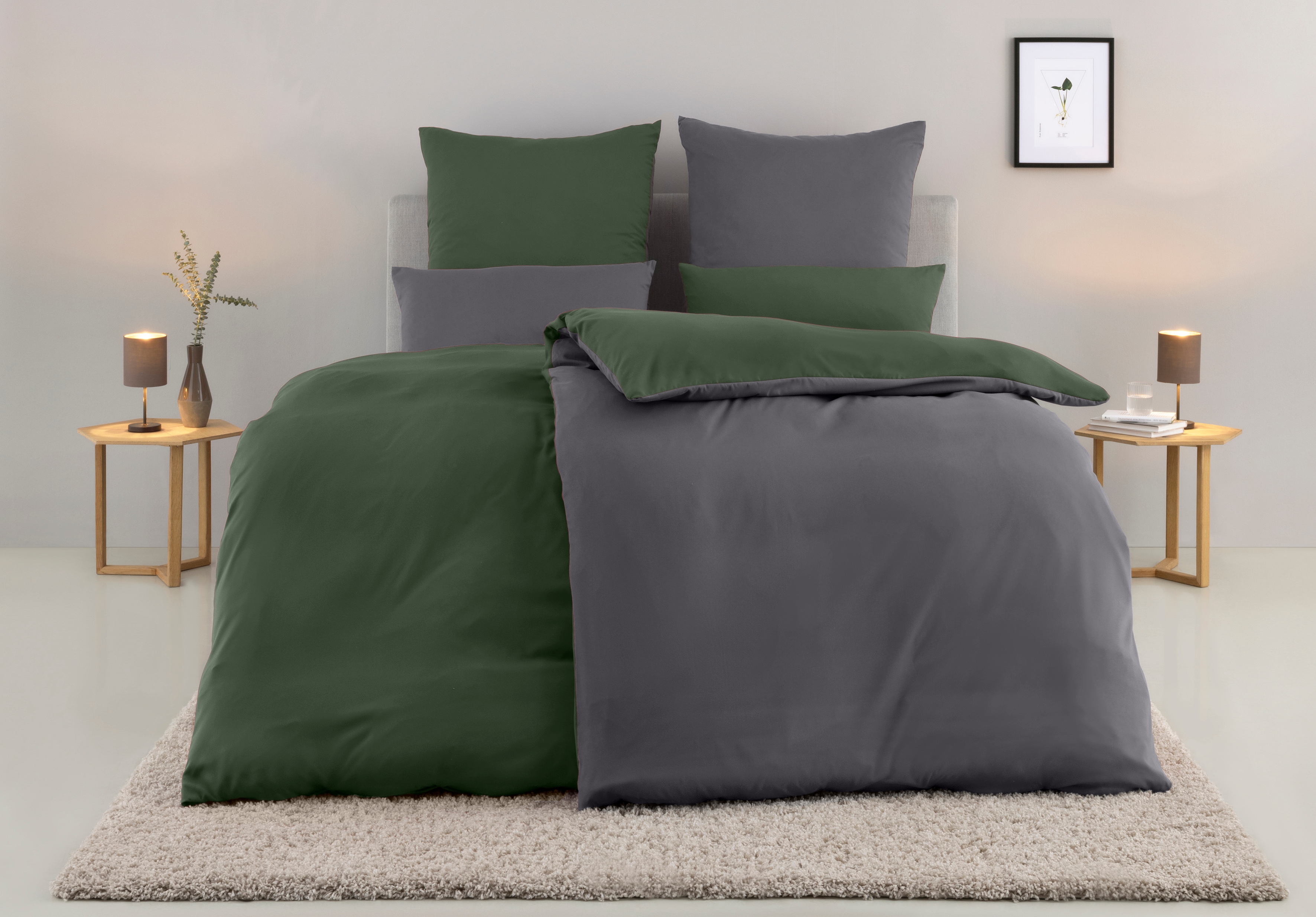 OTTO home "Desner2 100% Microfaser, extra weich, allergikerfreundlich" 2 Stk. Premium Qualität, uni, schnell trocknend, pflegeleicht, ab 135x200 cm