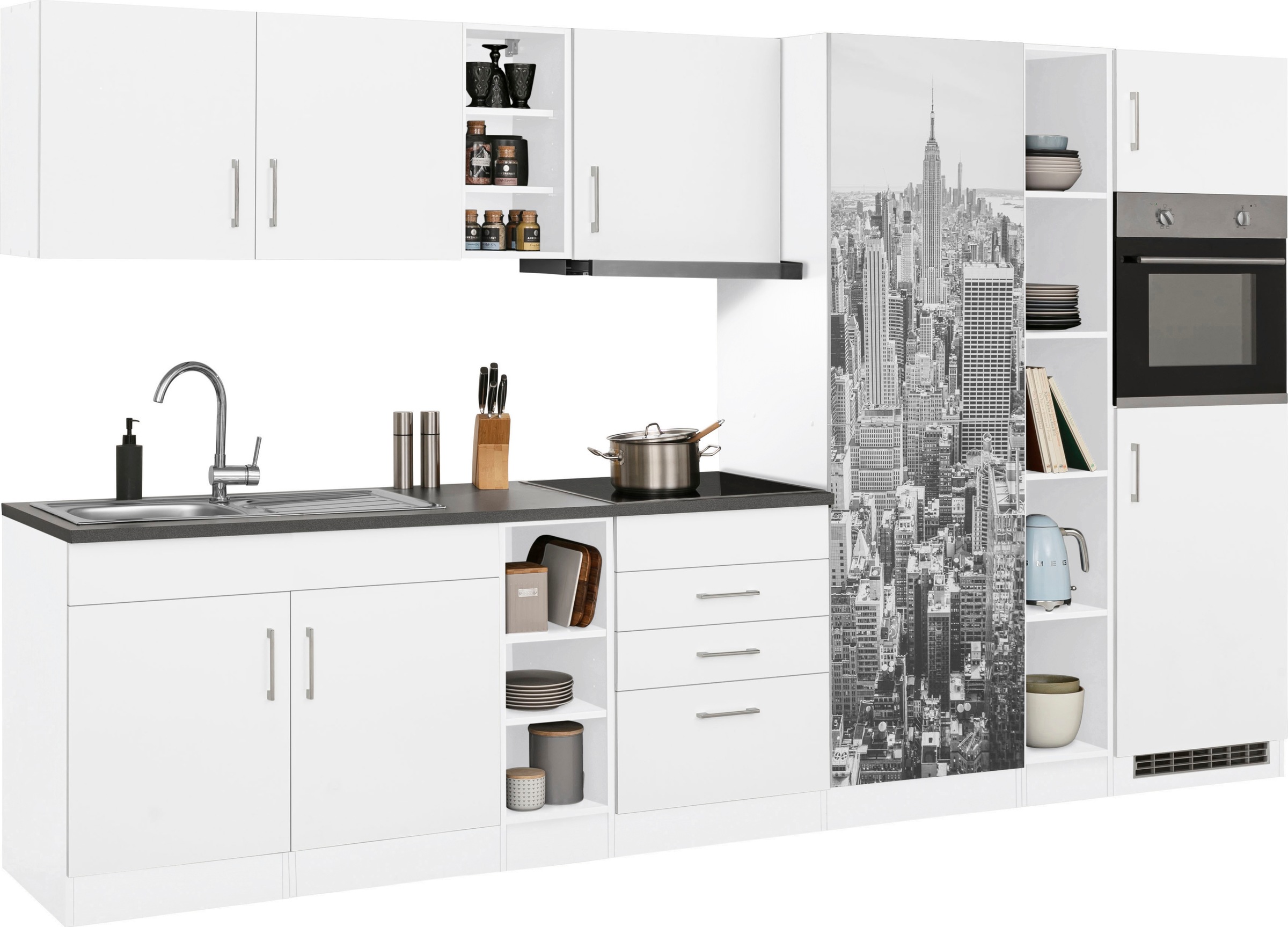 KOCHSTATION Küchenzeile "KS-Paris – Küchen mit einzigartigen Fotomotiven au günstig online kaufen