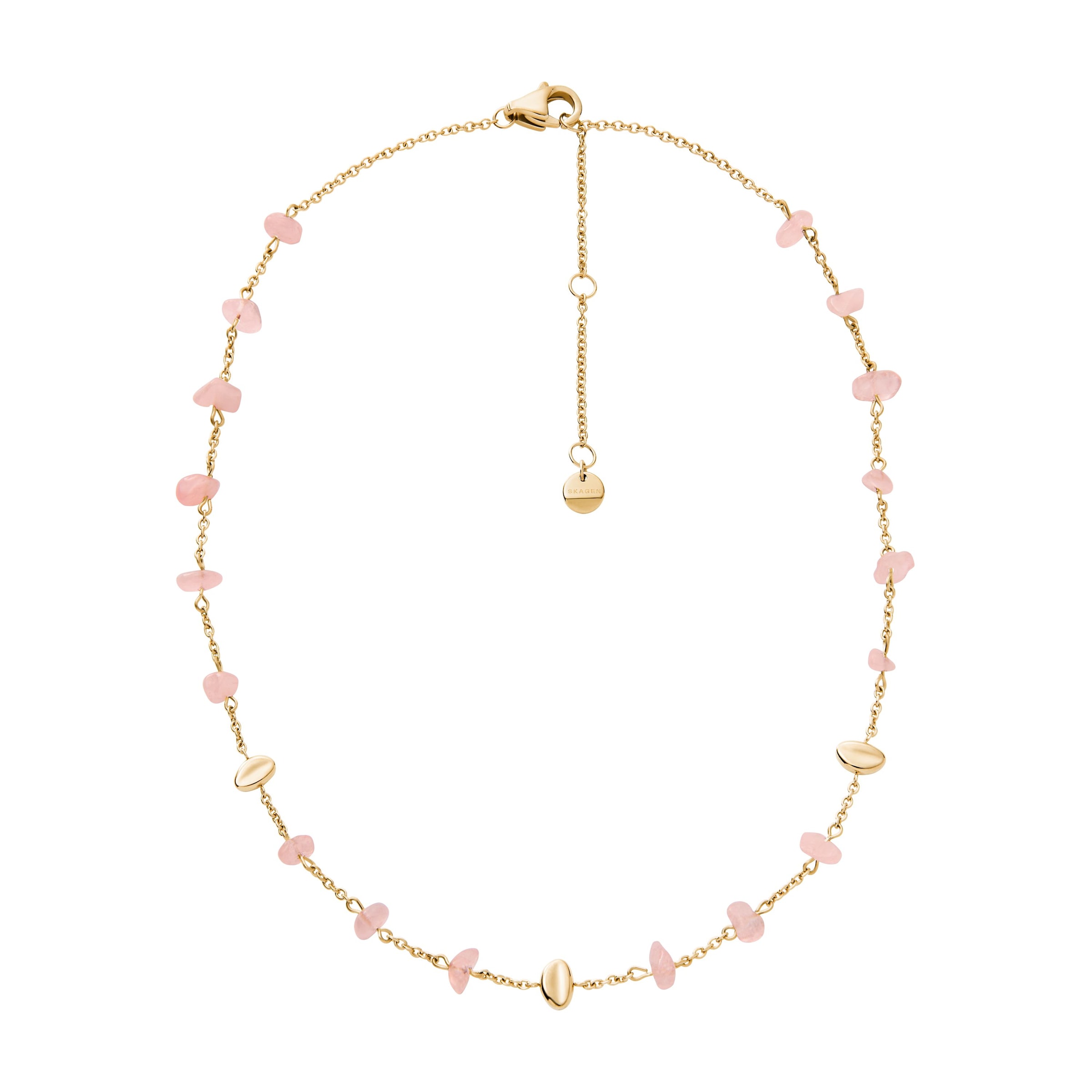 Skagen Kette ohne Anhänger »Schmuck Geschenk Edelstahl ANJA HEARTS Herz, SKJ1865710«, mit Rosenquarz