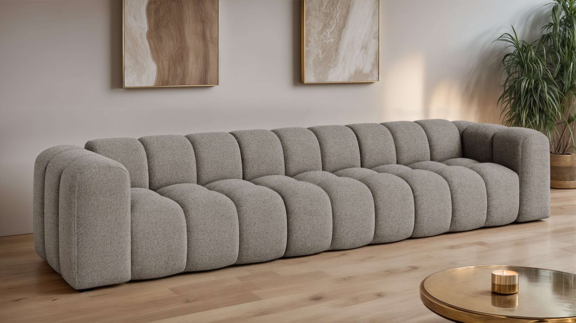 OTTO home Big-Sofa "XL KALLIE Design-Sofa mit Steppung, Bubble-Optik, Breite 340 cm" moderne Steppung, hoher Sitzkomfort und modernes Design