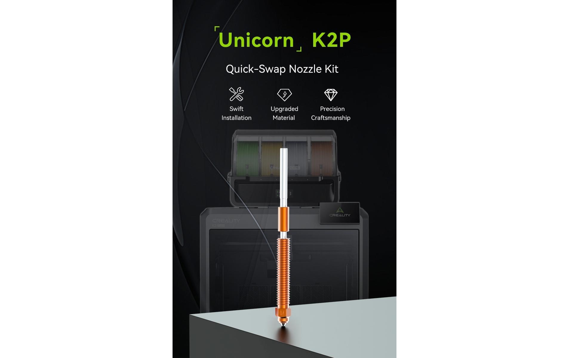 Creality 3D-Drucker »K2P Quick Swap Nozzle Kit Drei Stück«