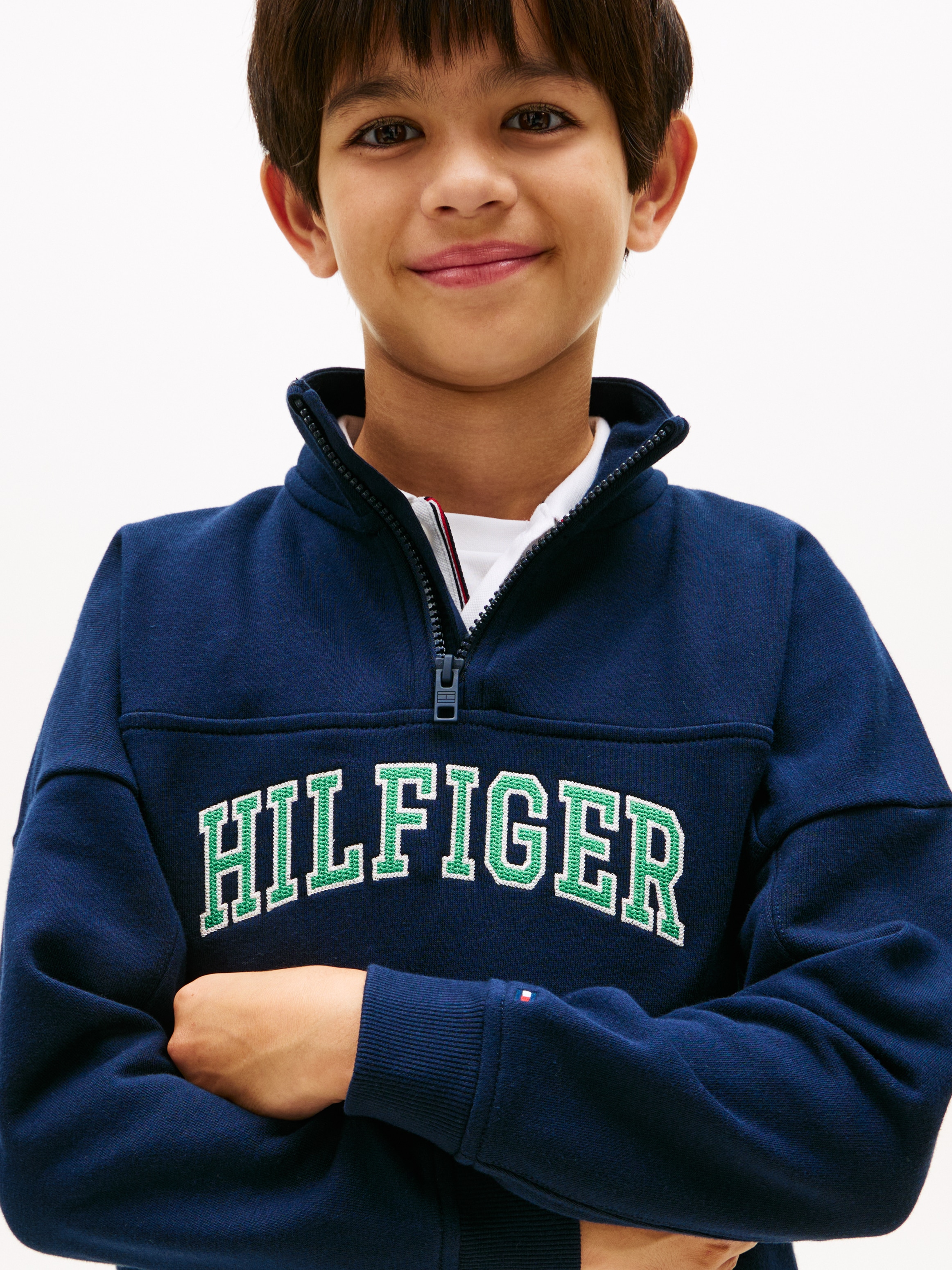 Tommy Hilfiger Sweatshirt »HILFIGER VARSITY ZIP SWEATSHIRT«, Kinder bis 16 Jahre, regular fit
