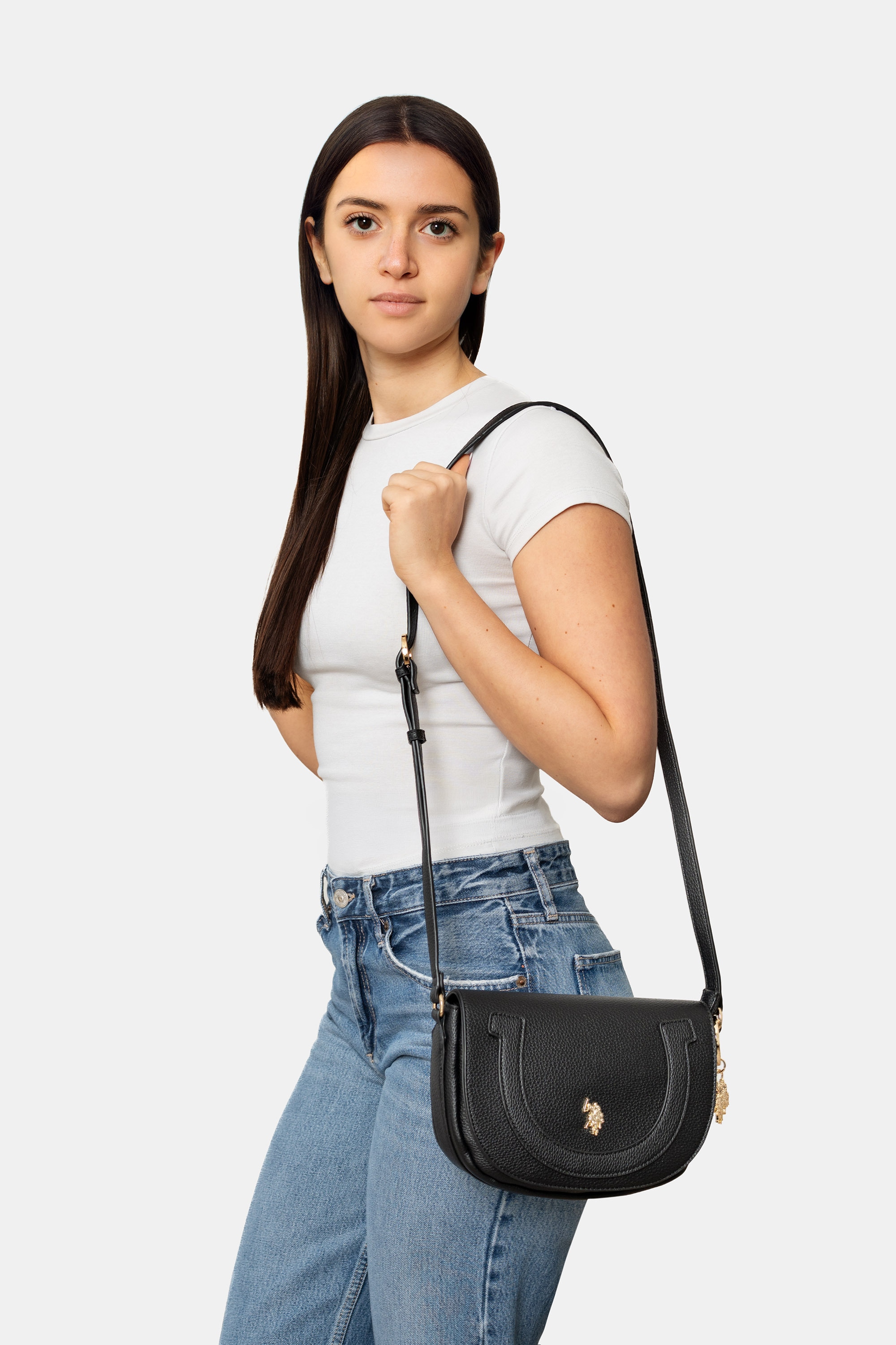 U.S. Polo Assn. Schultertasche »LAWSON FLAP CROSSBODY BAG Damen« Schultertasche Damen, Abendtasche, Fashion, Lifestyle, Sale