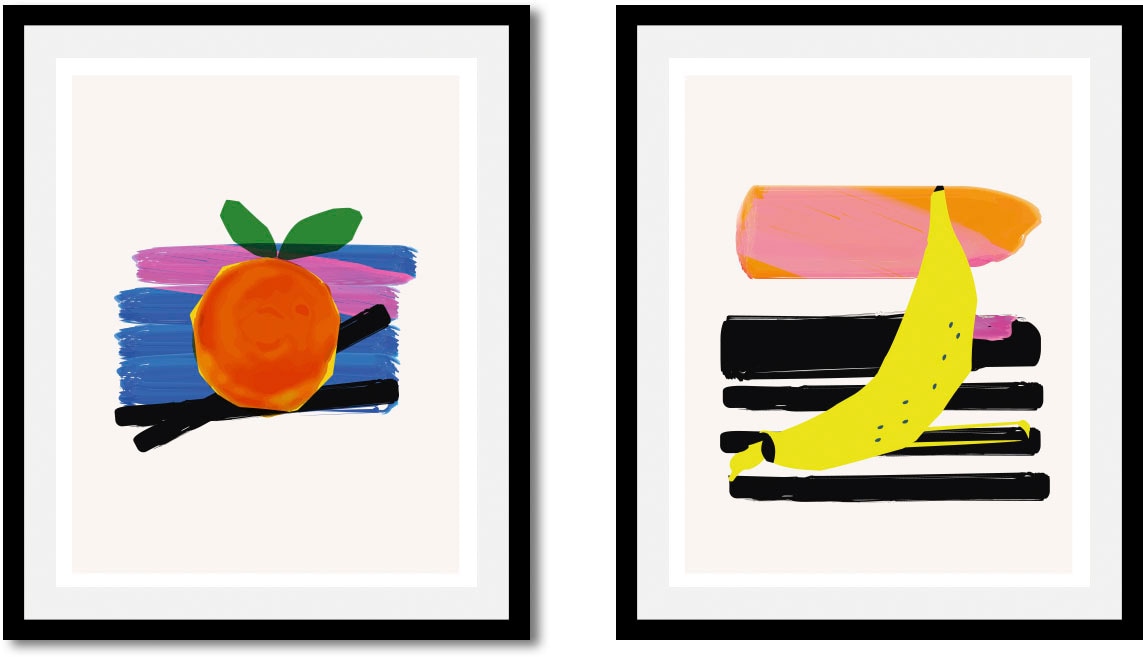 queence Bild "Set Fonsi", Figuren-Kunst-Abstrakt-Art-Obst-Obst Bilder-Leben günstig online kaufen