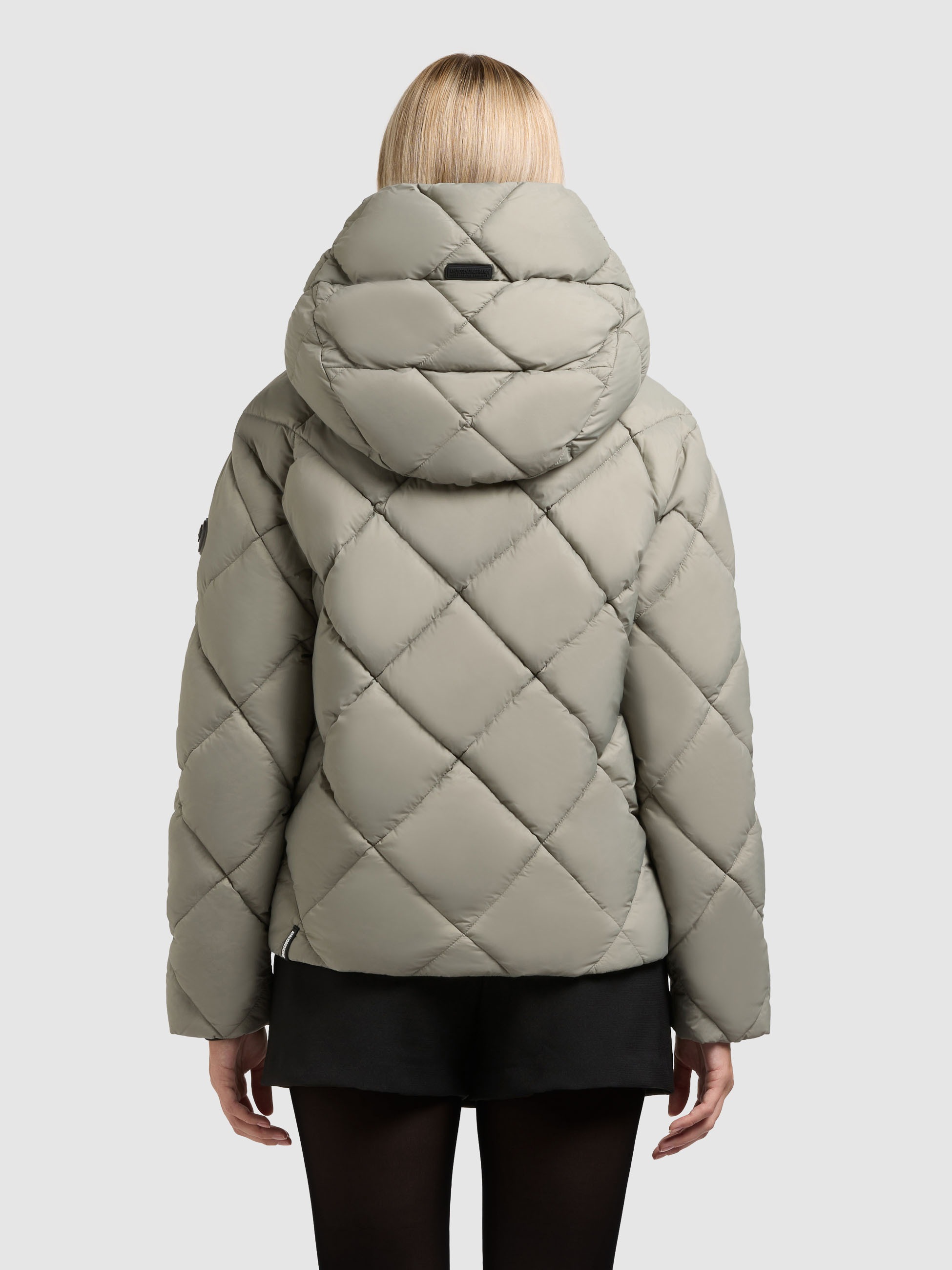 Steppjacke KHUJO "LILIAN", Damen, Gr. XS, witcher grün, 100% Nylon, unifarben, eingesetzt elastischer Bund mit Windstopper, Jacken Steppjacke 3