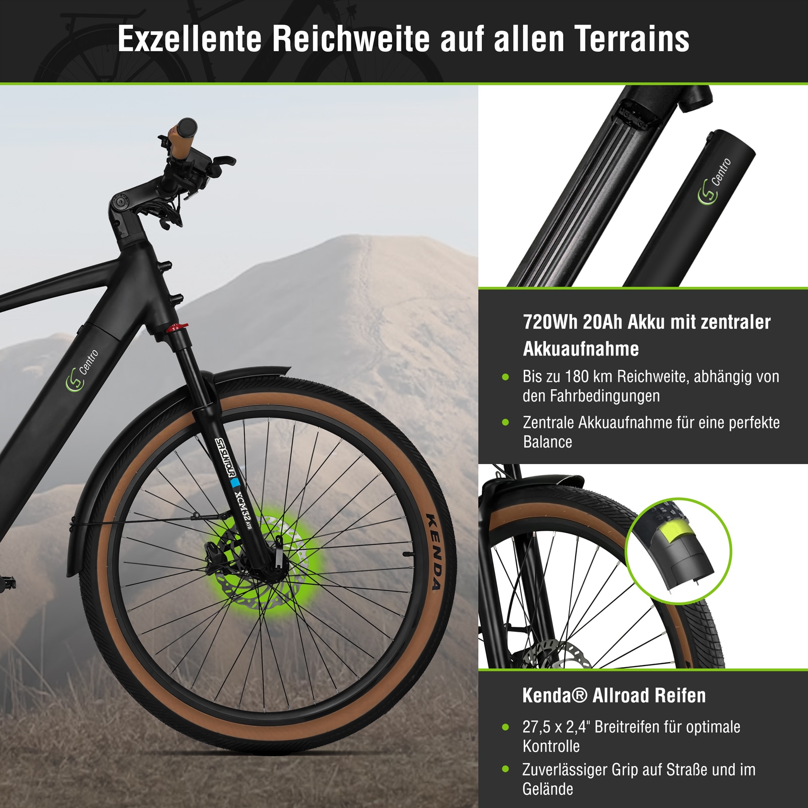 SachsenRad »S8R Centro Riemenantrieb mit Alarmanlage« 1 Gang ohne Schaltung Mittelmotor 250 W