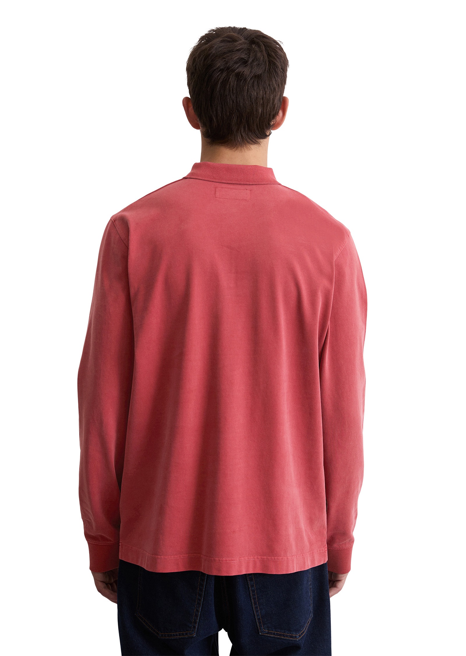 Thumbnail - Marc OPolo Langarm-Poloshirt "aus reiner Bio-Baumwolle"