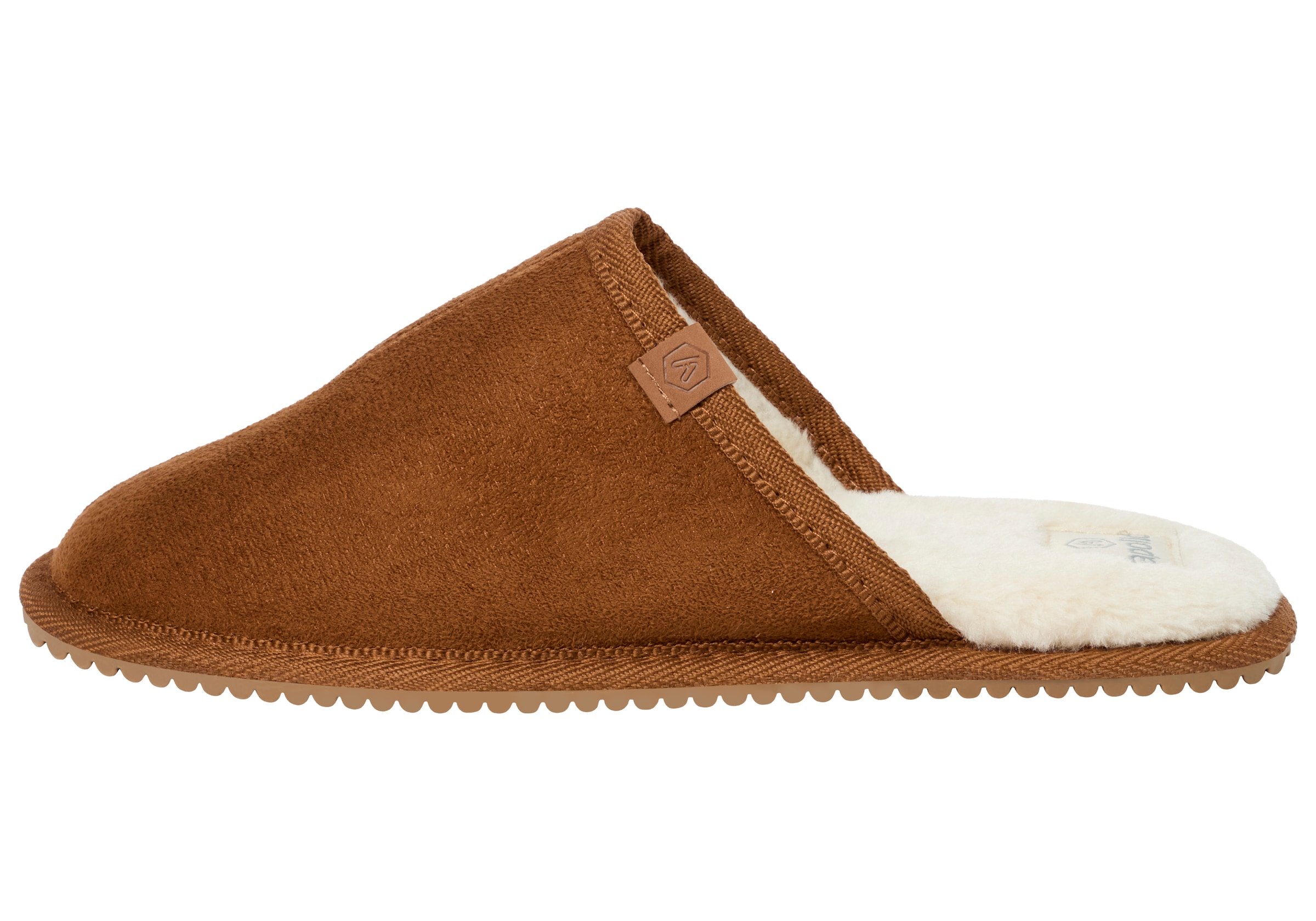 Apollo Pantoffel, (2 tlg.), aus Wildlederimitat mit Gummisohle