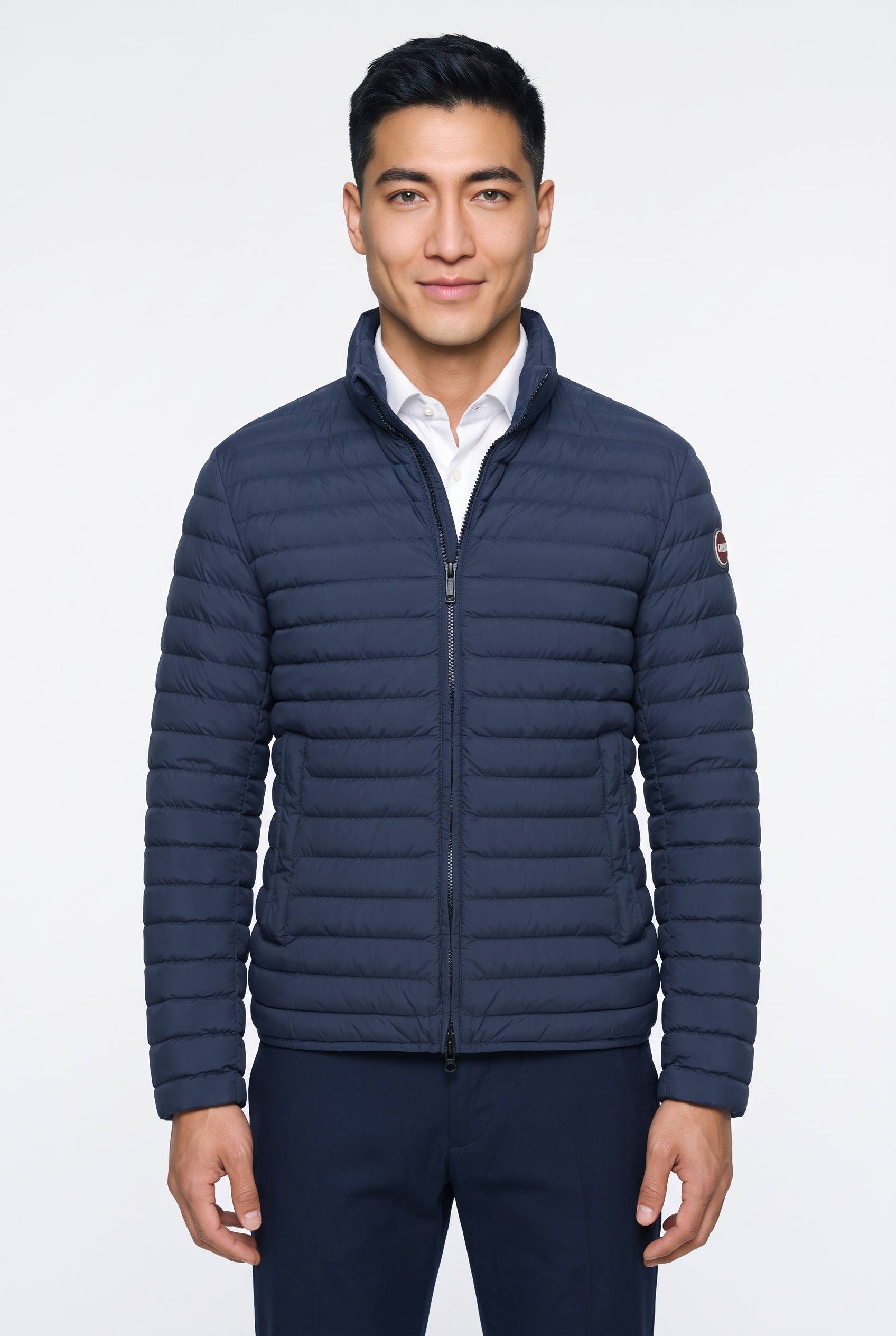 Colmar Leichtdaunenjacke ohne Kapuze Stehkragen, Regular Fit, Zwei-Wege-Reißverschluss