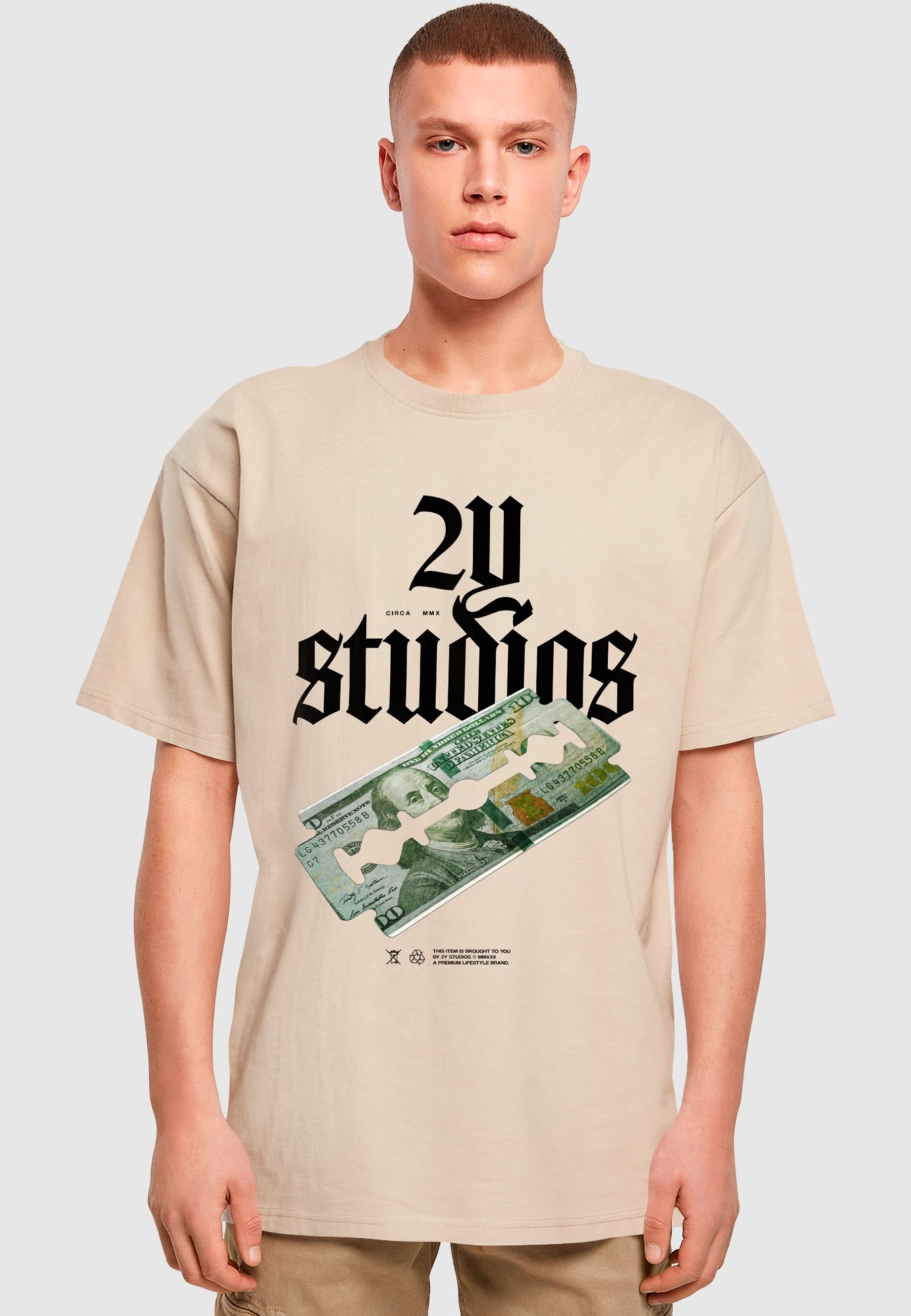 2Y Studios T-Shirt »2Y Studios Herren Razor Oversize Tee«, (1 tlg.)