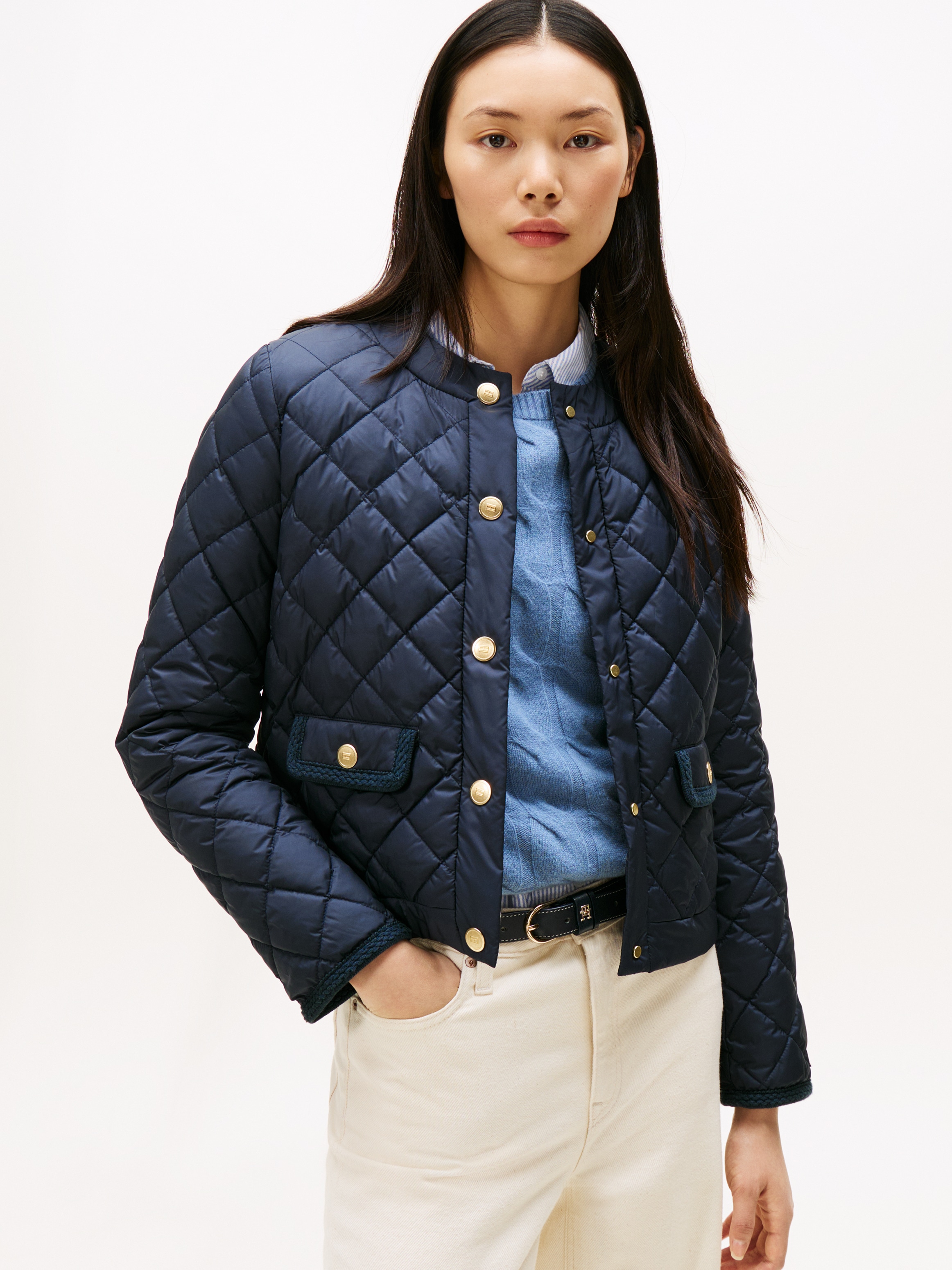 Tommy Hilfiger Steppjacke "G/BUTTON QUILTED REG LADY JACKET" günstig online kaufen