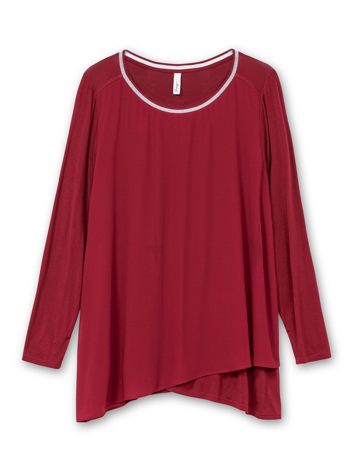 Sheego Longshirt »Große Größen«, mit doppellagigem Vorderteil