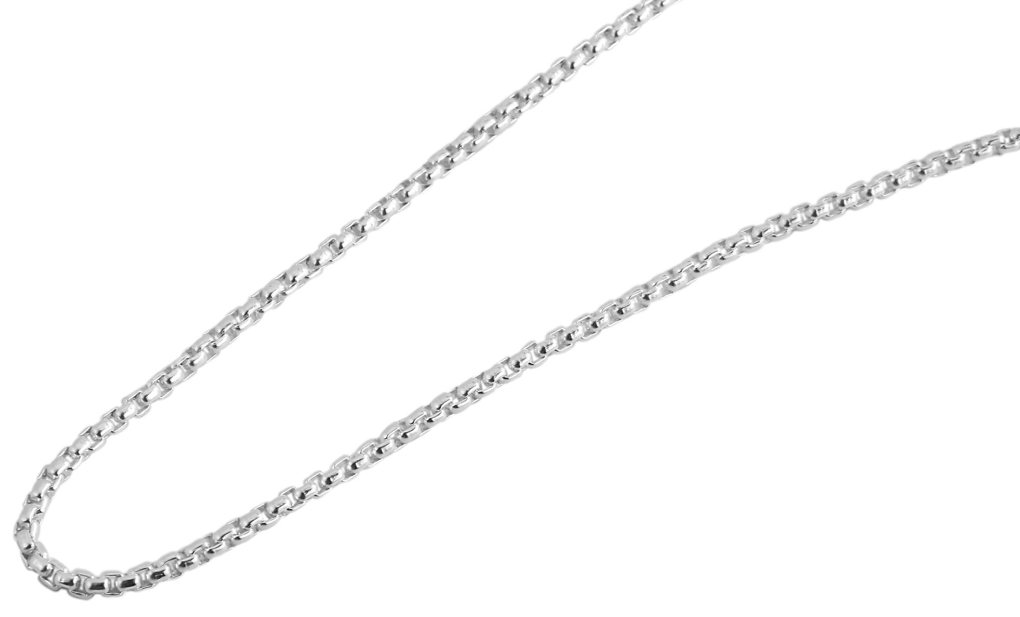 ADELIA ́S Damen Gliederkette "Halskette – Venezianerkette aus Edelstahl 45+5", 50cm, Edelstahl, silber, Edelstahl, Halsketten, Zum Verschenken –
