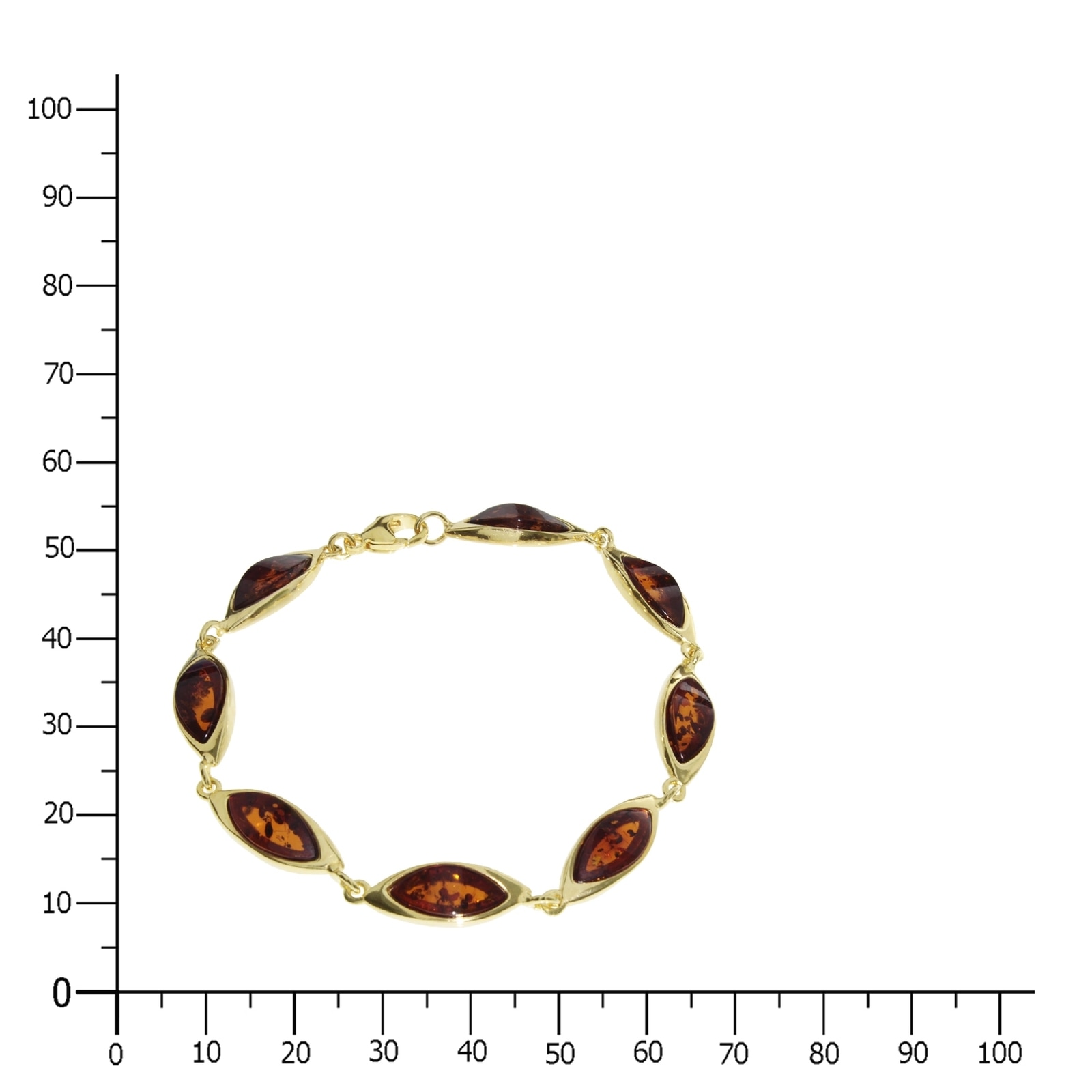 OSTSEE-SCHMUCK Armband »- Tonje - Silber 925/000, vergoldet - Bernstein«