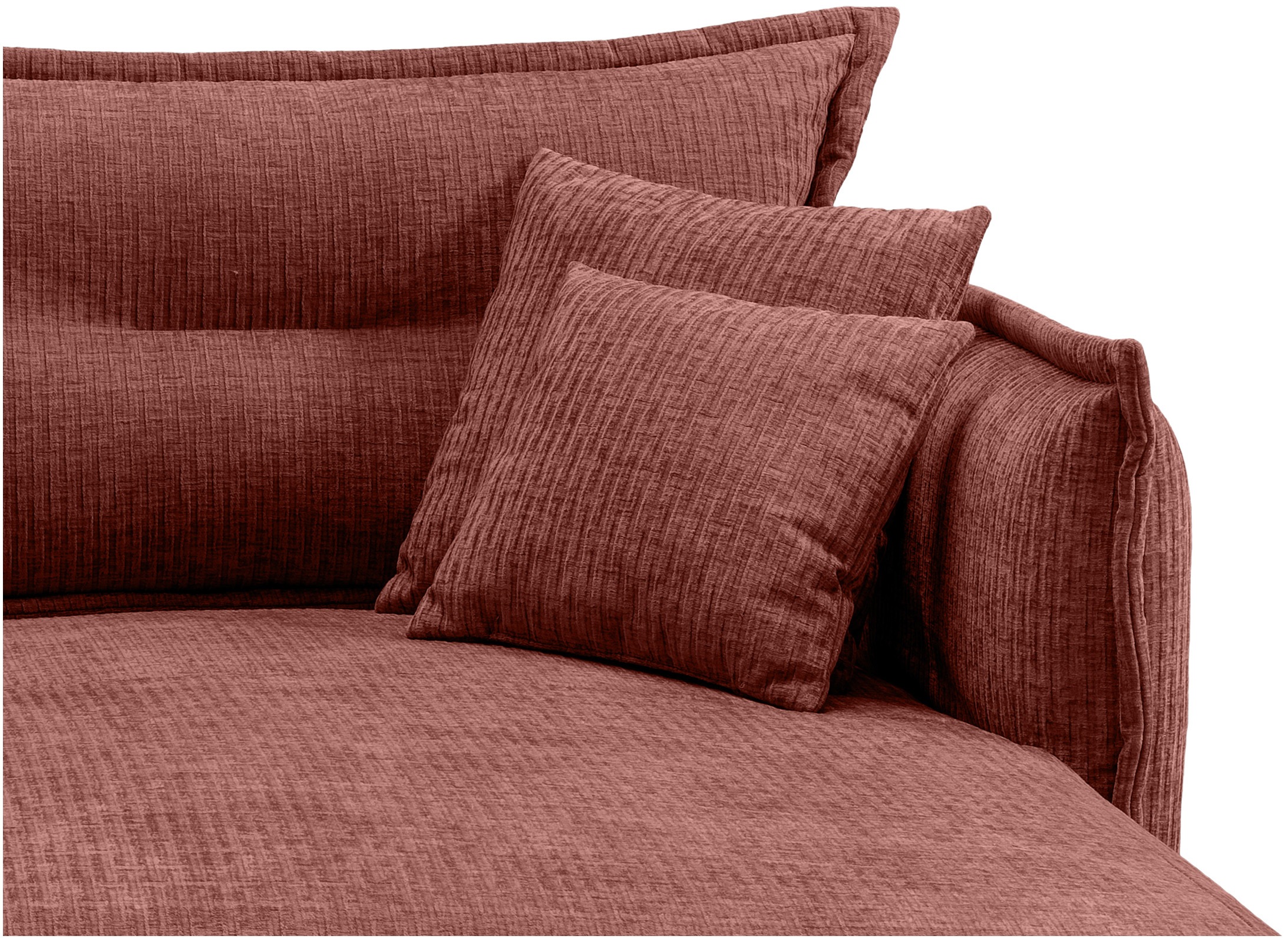 INOSIGN Ecksofa »Lazio modern und bequem, schmale Armlehnen, tolle Detailverarbeitung«, zwei verschiedene Fußfarben wählbar