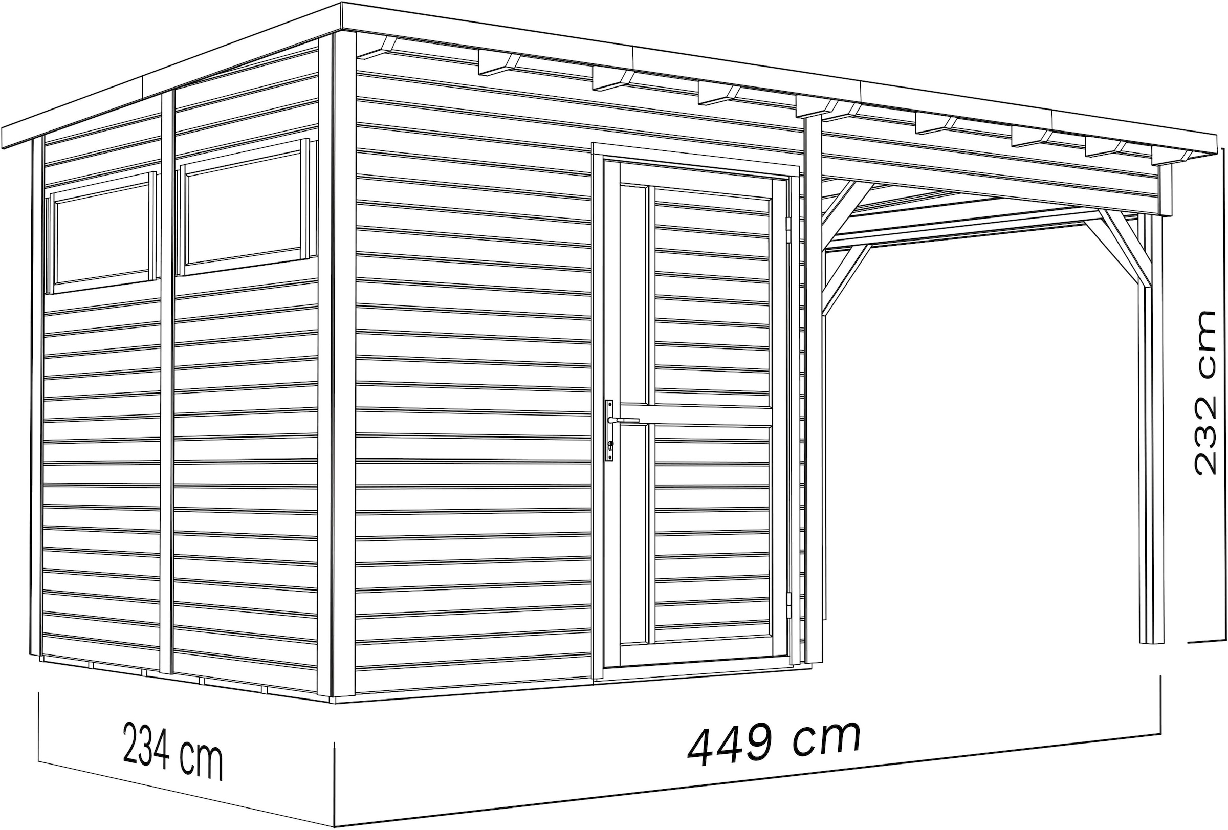 BERTILO Gartenhaus »Pentus 2 Lounge anthrazit«