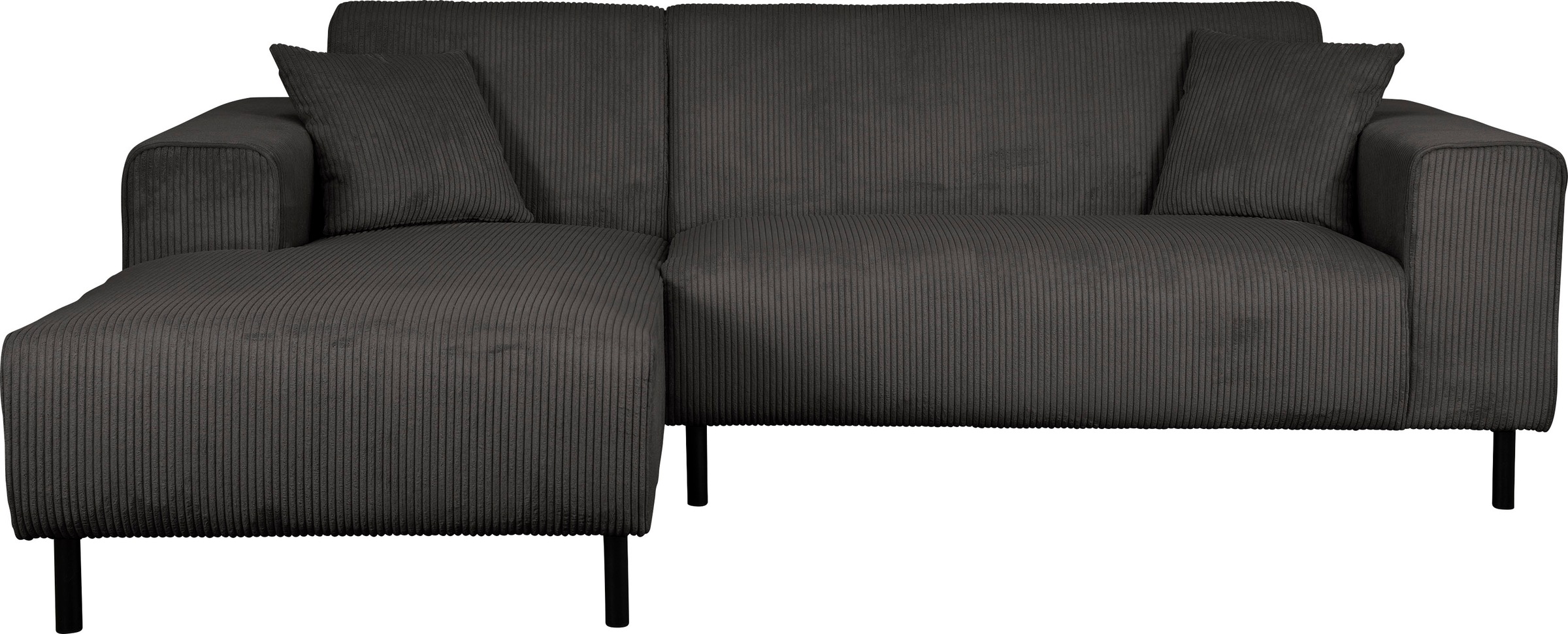Home affaire Ecksofa »ARROS L-Form mit Wellenunterfederung, Maße B/T/H: 235/163/81 cm«, incl. Zierkissen, mit Recamiere rechts/links bestellbar, auch in Cord