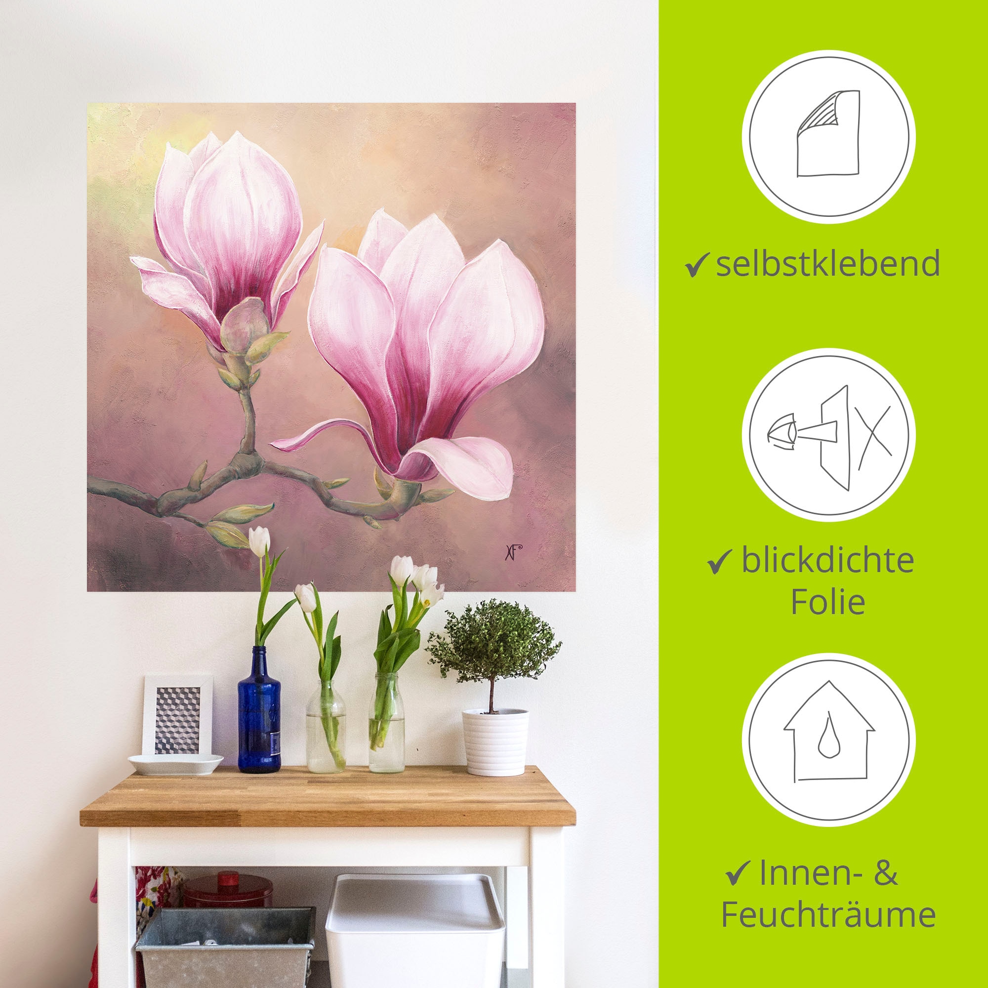 Artland Wandbild »Späte Magnolie«, Blumenbilder, (1 St.), als Alubild, Leinwandbild, Wandaufkleber oder Poster in versch. Größen