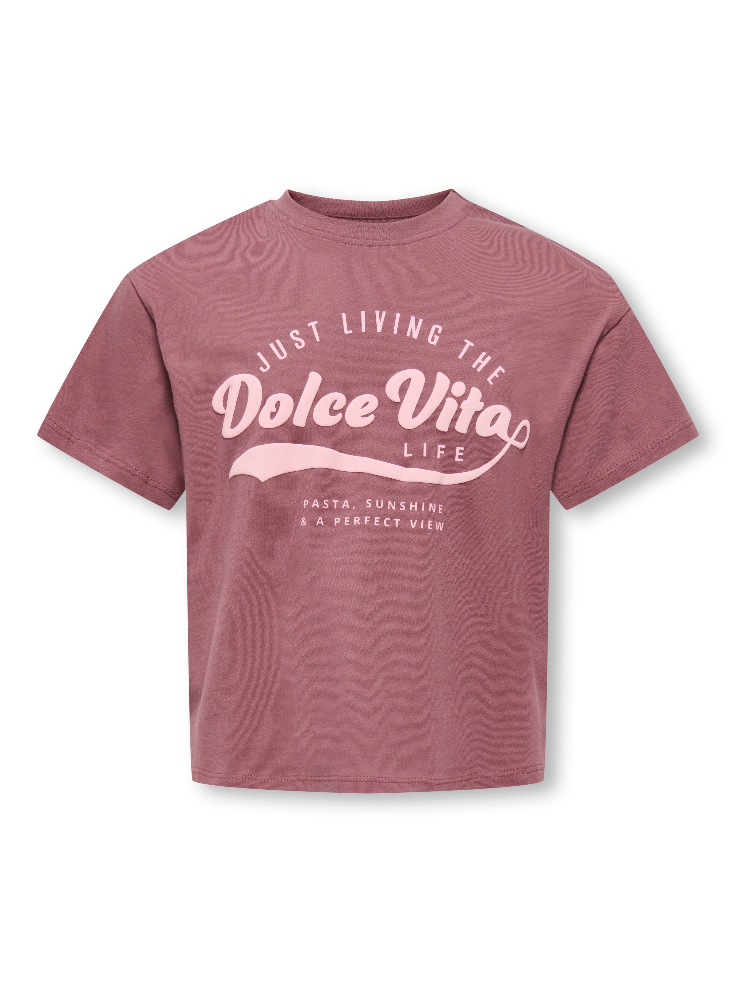 KIDS ONLY T-Shirt »KOGVILLA LIFE S/S BOXY PRINTED TOP JRS« in dezenter Boxy-Form