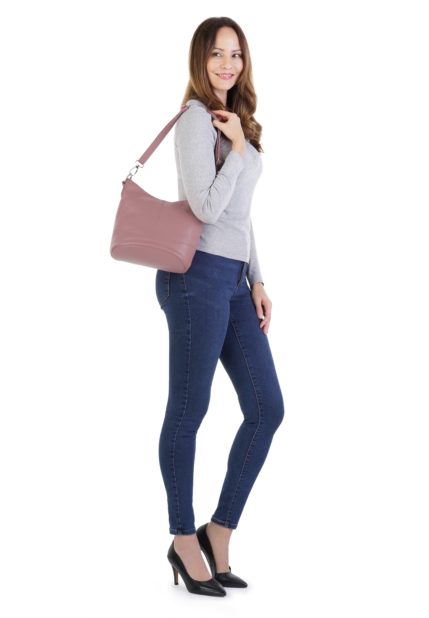 Cluty Umhängetasche echt Leder, Made in Italy günstig online kaufen