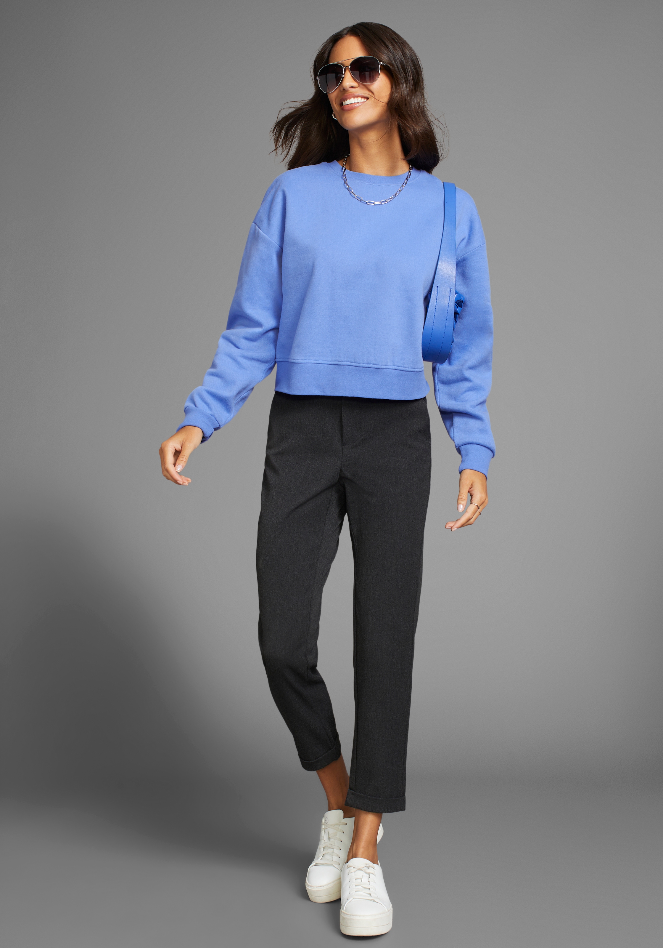 Laura Scott Sweatshirt, Cropped Form