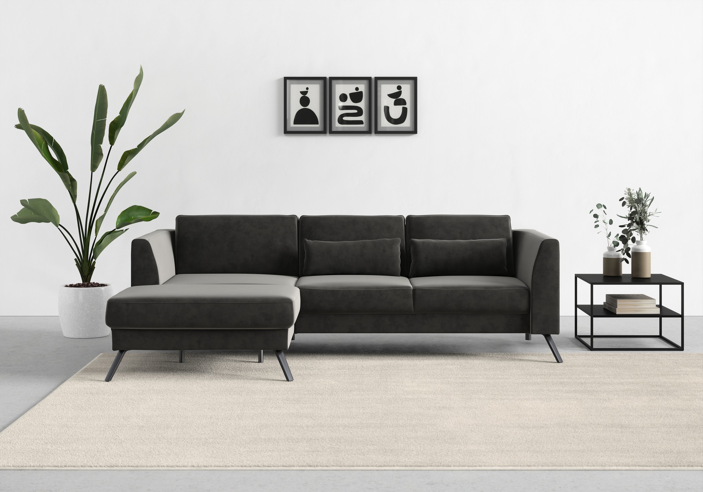 sit&more Ecksofa "Lindholm L-Form" mit Sitztiefenverstellung und Federkern günstig online kaufen