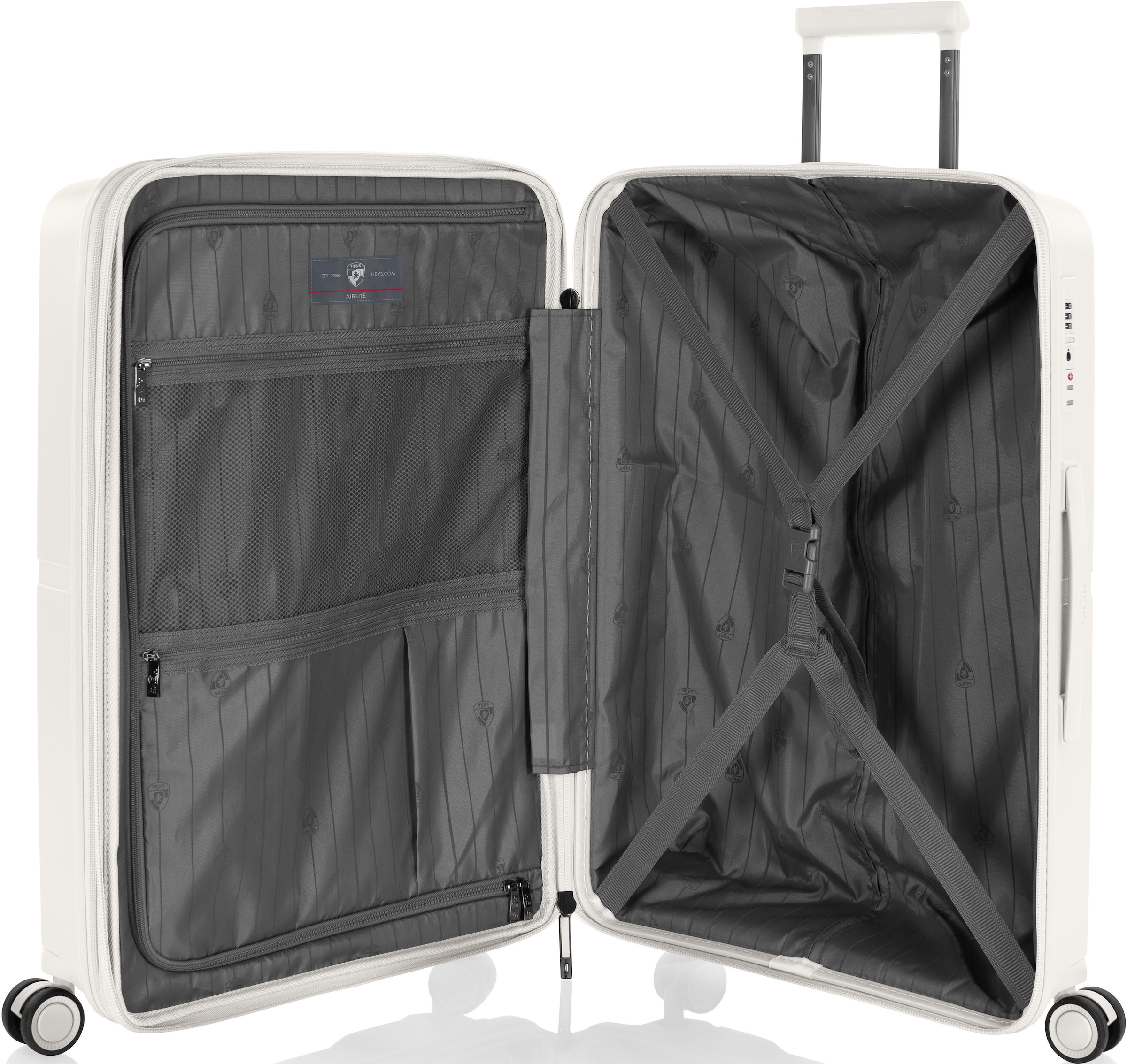 Heys Hartschalen-Trolley »AirLite, verschiedene Größen und Farben«, 4 Rollen, Heys x Joachim Llambi Hartschalen-Koffer TSA Schloss