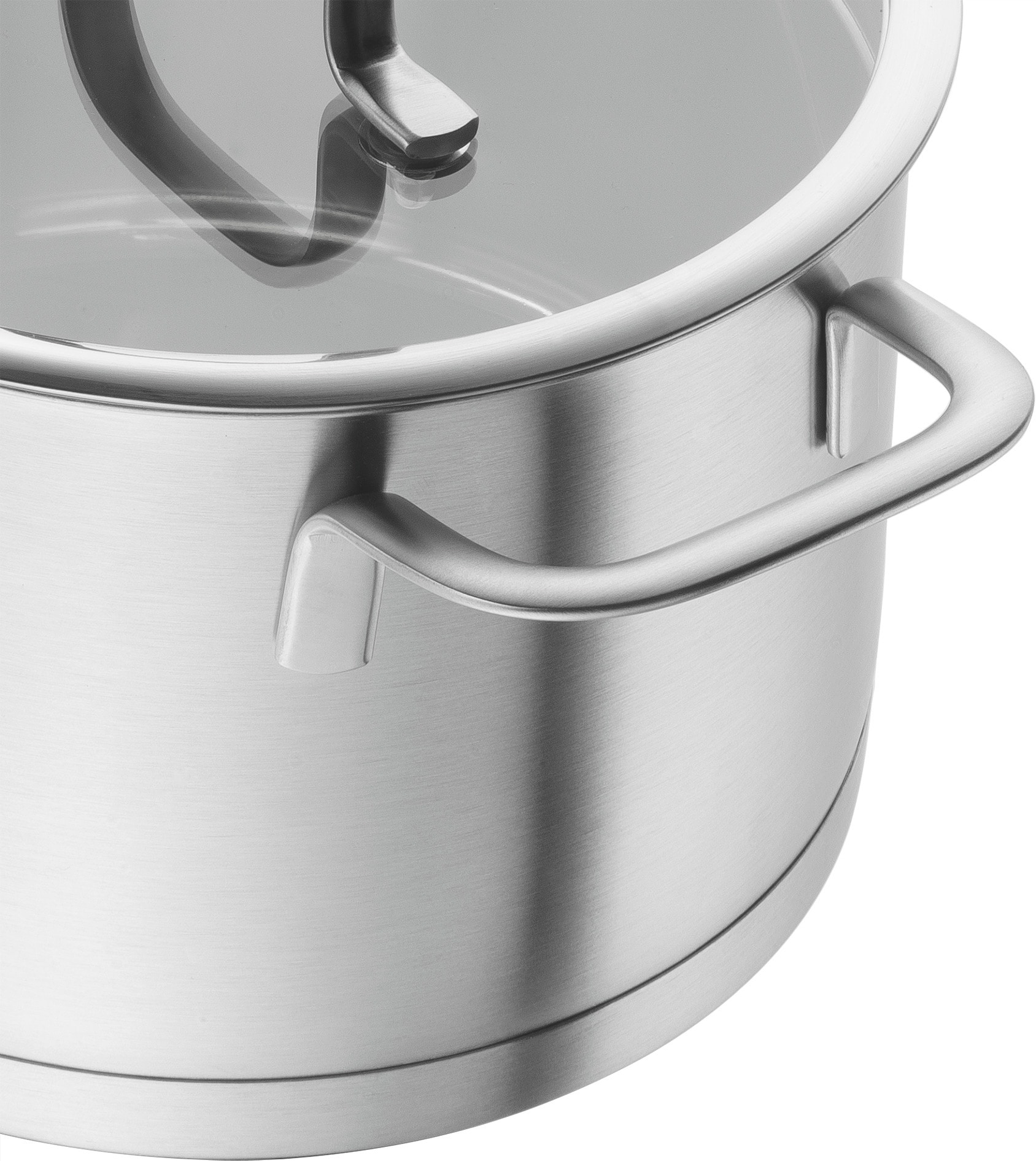 Zwilling Topf-Set »TrueFlow«, Edelstahl, (Set, 3 tlg.), 18/10 Edelstahl, integrierte Siebfunktion, Induktion, 3-tlg.