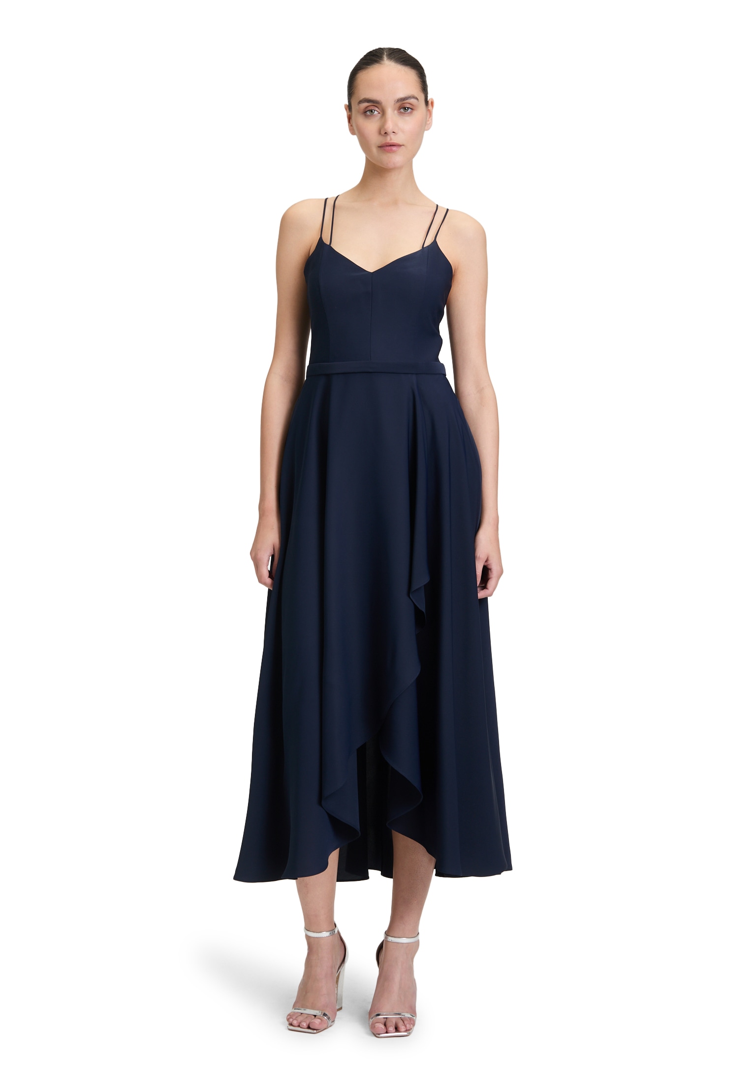 Vera Mont Abendkleid "Damen Abendkleid mit Volant" Nahttasche Design günstig online kaufen