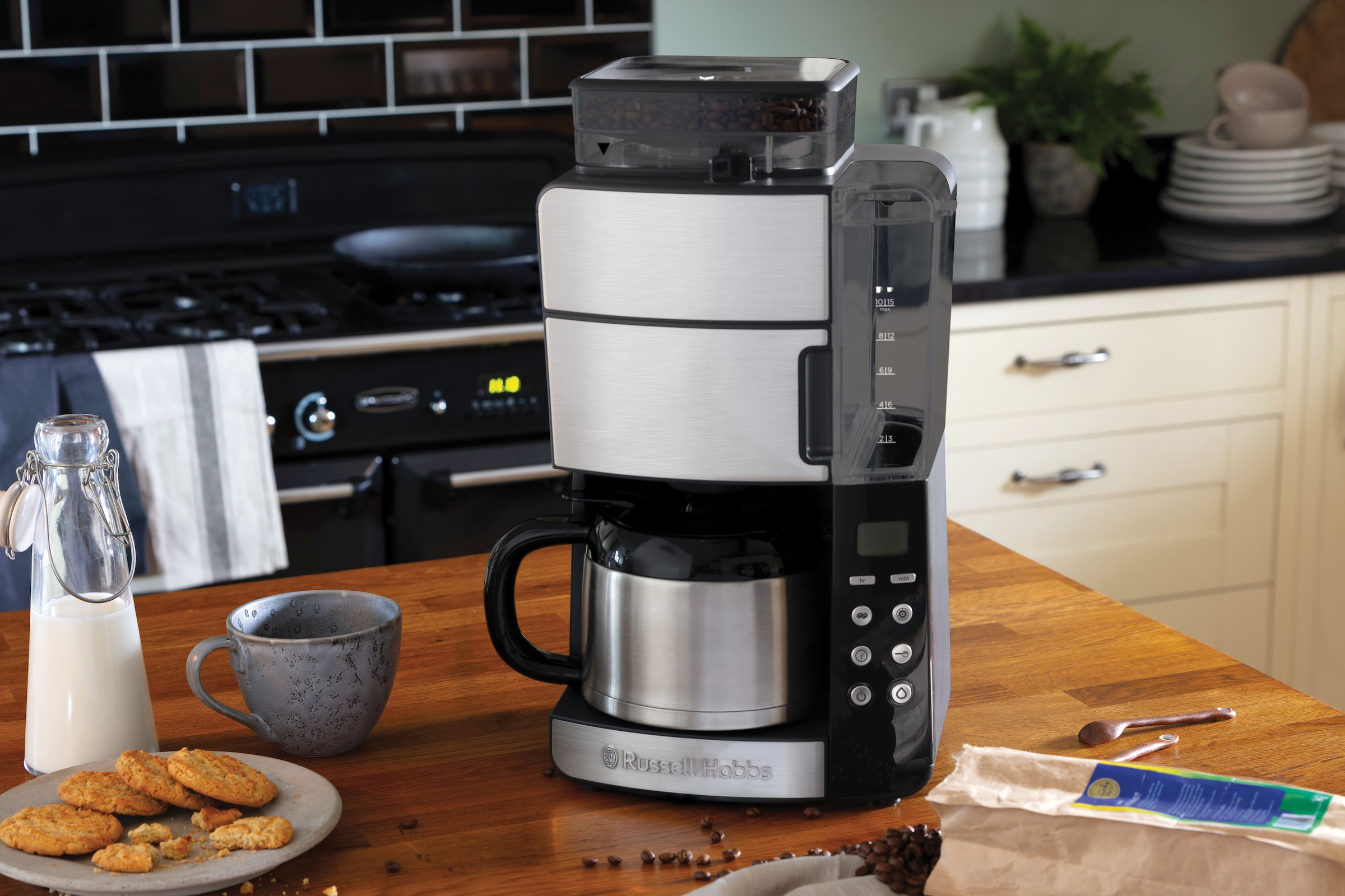 RUSSELL HOBBS Kaffeemaschine mit Mahlwerk »Grind & Brew 25620-56«, 1,25 l  Kaffeekanne, Papierfilter, 1x4, mit Thermokanne | BAUR