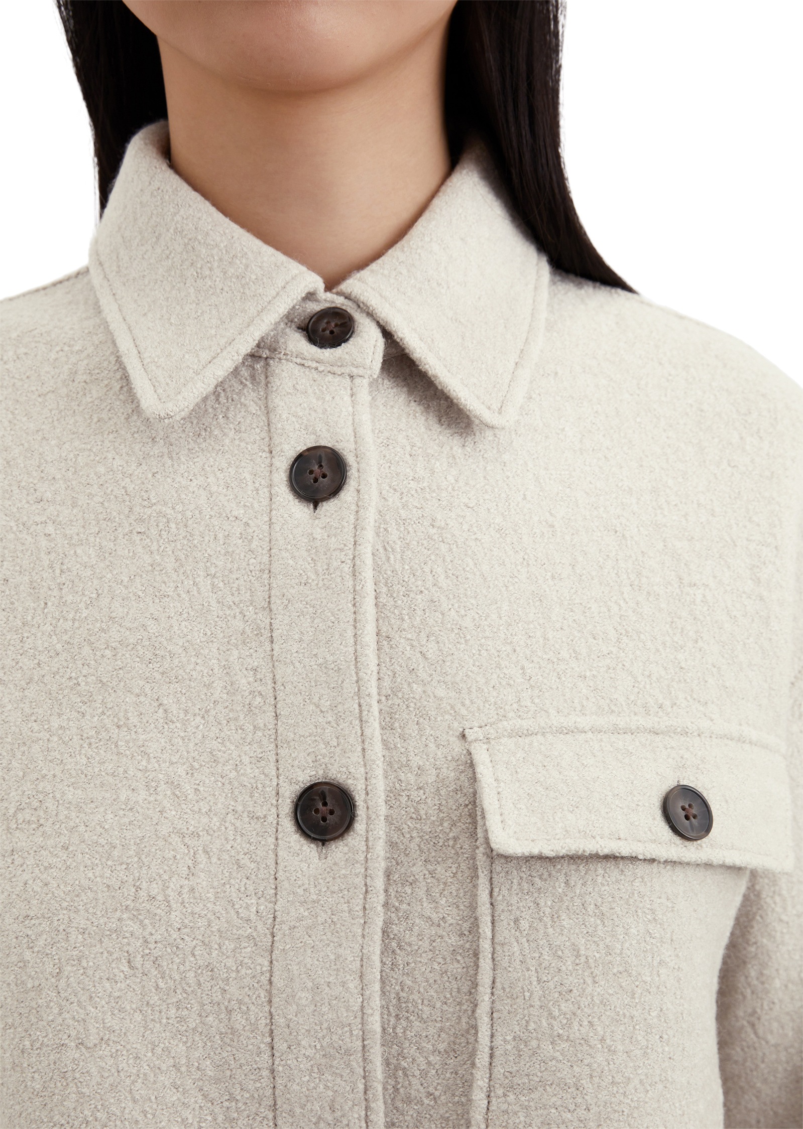 Marc O'Polo Kurzjacke »aus Boiled Wool«, ohne Kapuze