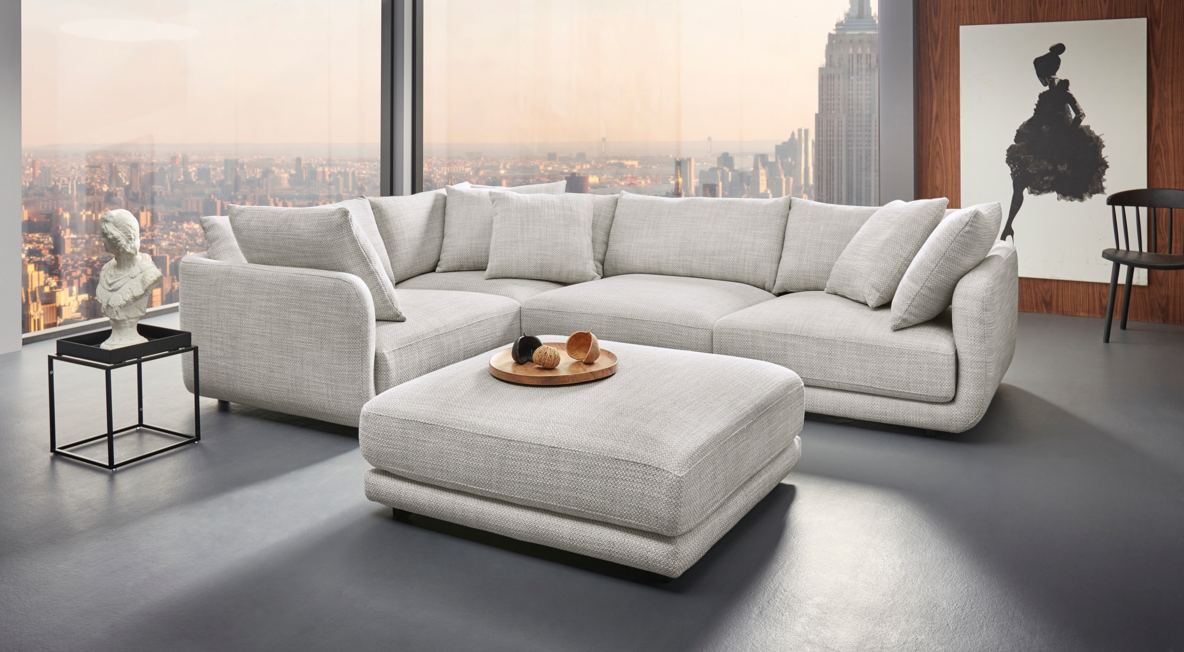 Places of Style Ecksofa Volente, Modul-Sofa, individuell zu kombinieren
