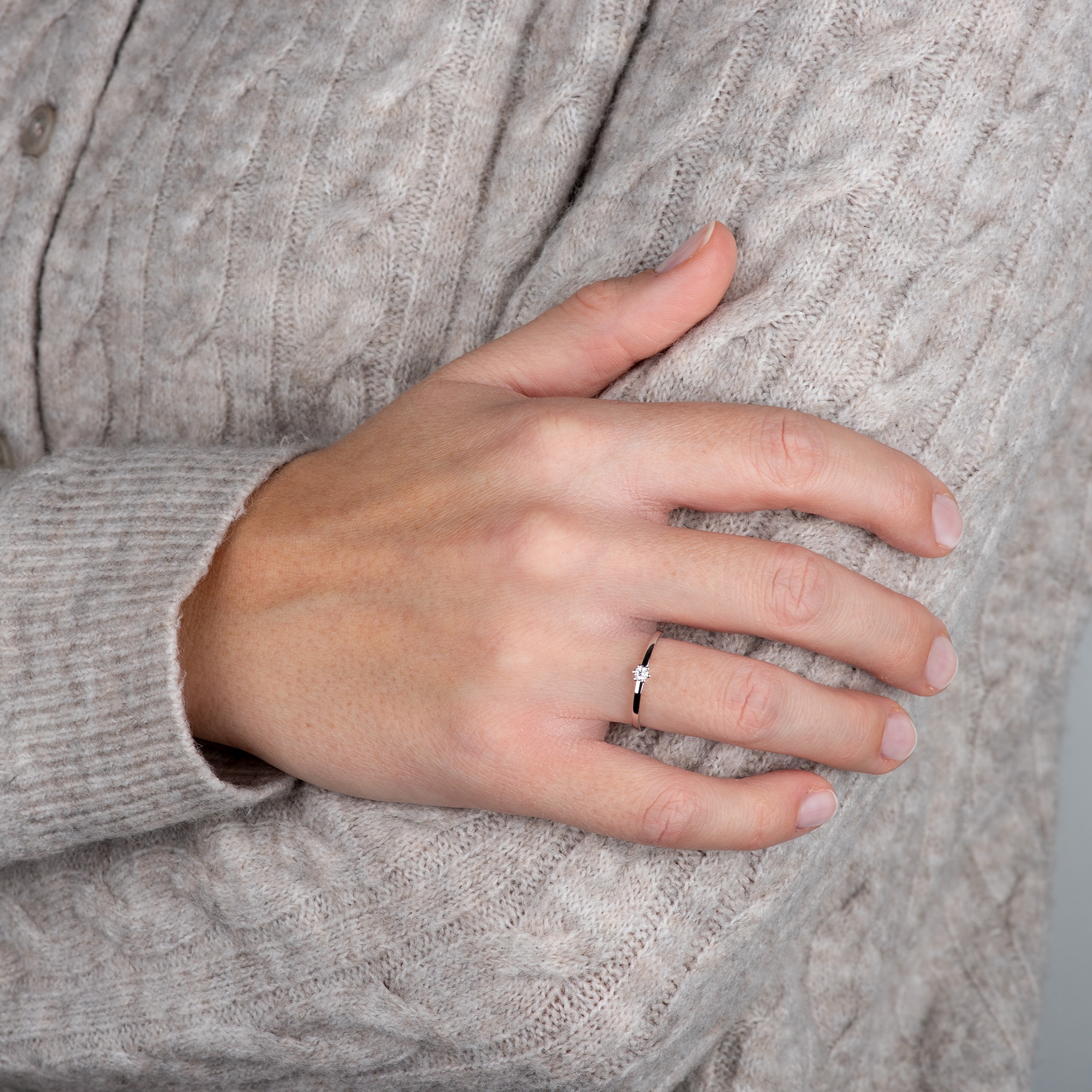OROLINO Finger Ring White Gold 56 3