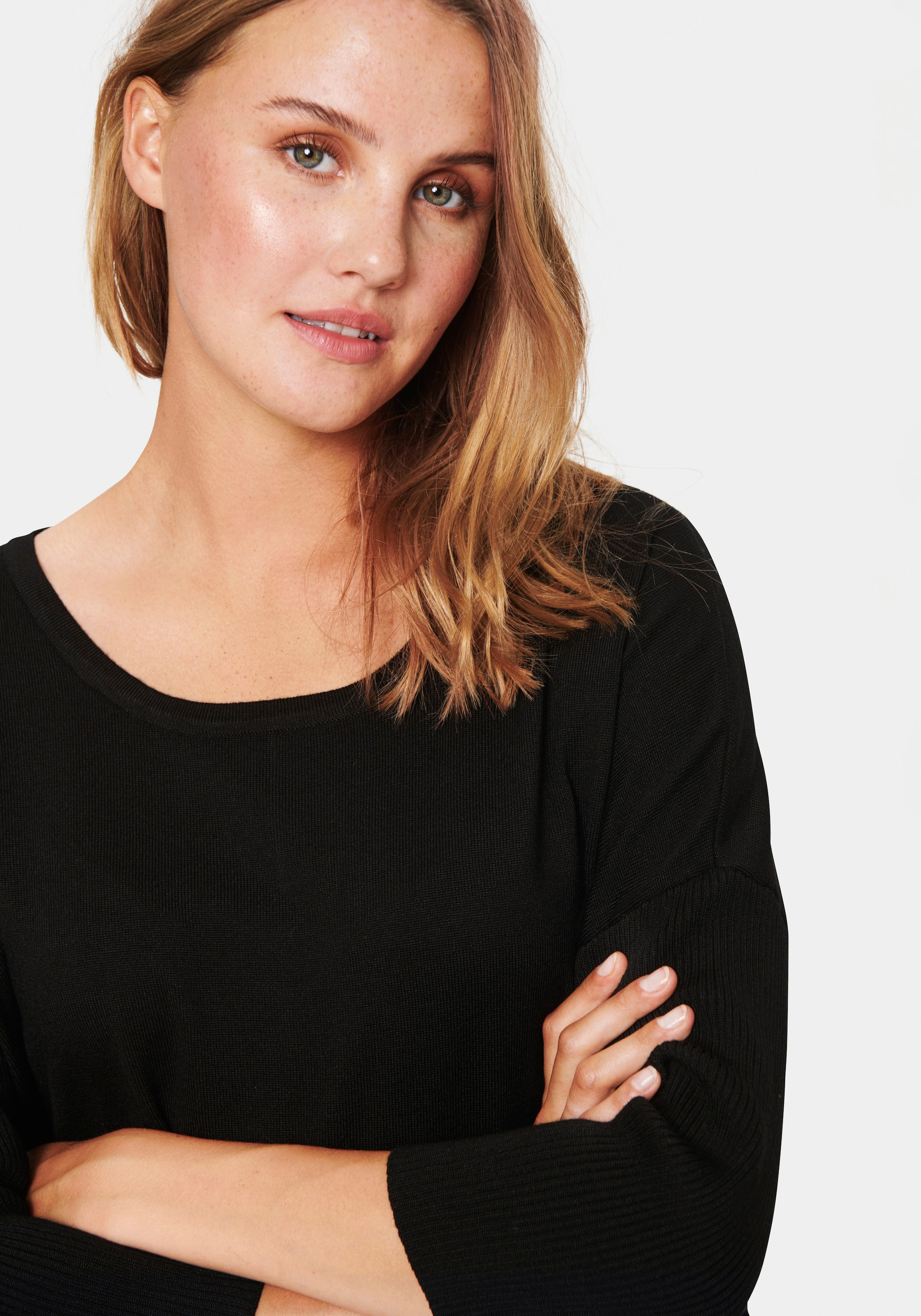 Saint Tropez Strickkleid »MilaSZ R-N Dress«, mit 3/4 Ärmel