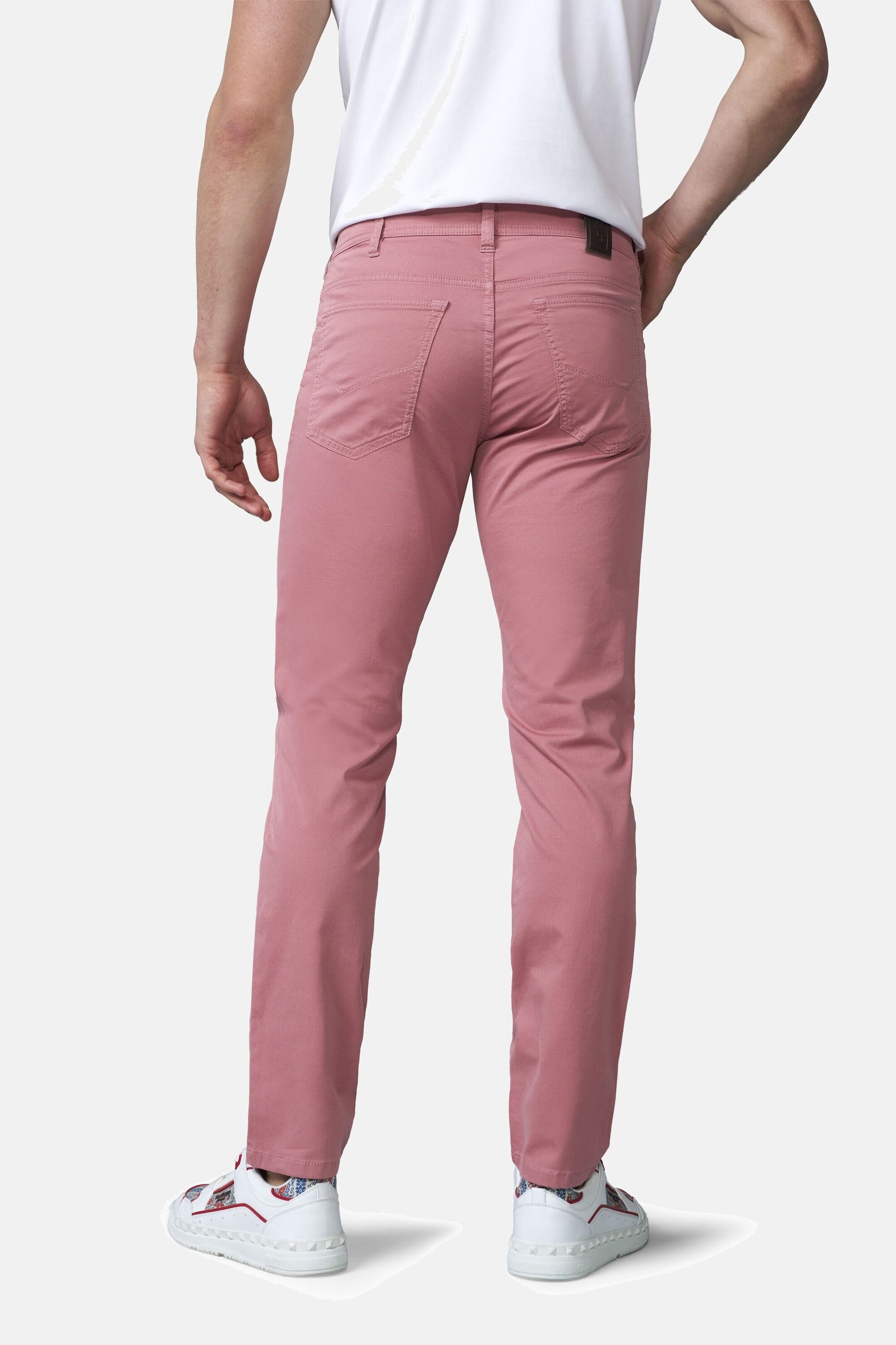 5-Pocket-Jeans MEYER "M5 Five 1-6075", Damen, Gr. 35, Länge 32, lachs, 96% Baumwolle, 4% Elasthan, unifarben, Basic, relaxed fit lang, Jeans 5-Pocket-Jeans, aus reiner Bio-Baumwolle 2
