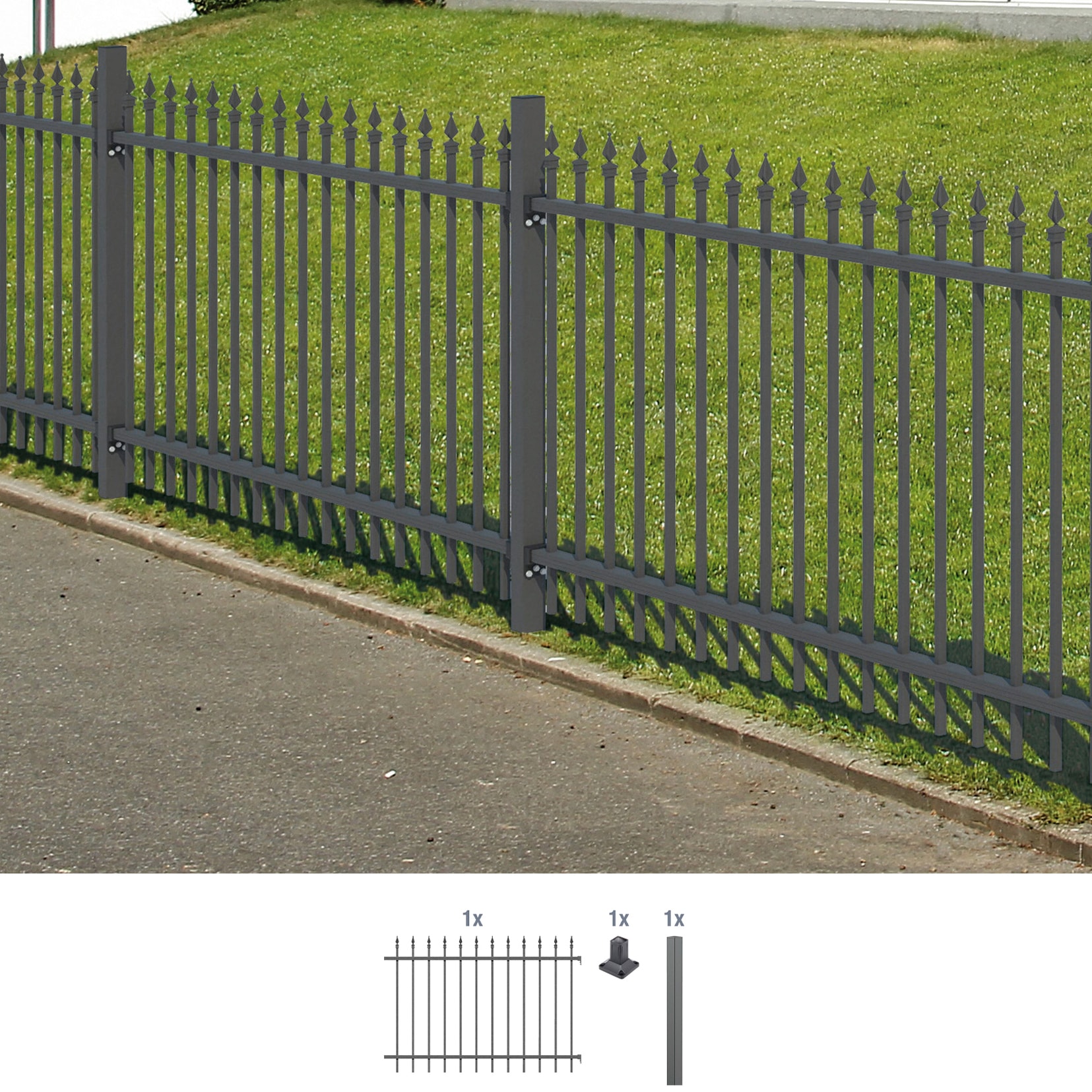 Alberts "Anbauset Chaussee" Höhe: 100 und 120 cm, Breite: 200 cm, zum Aufschrauben