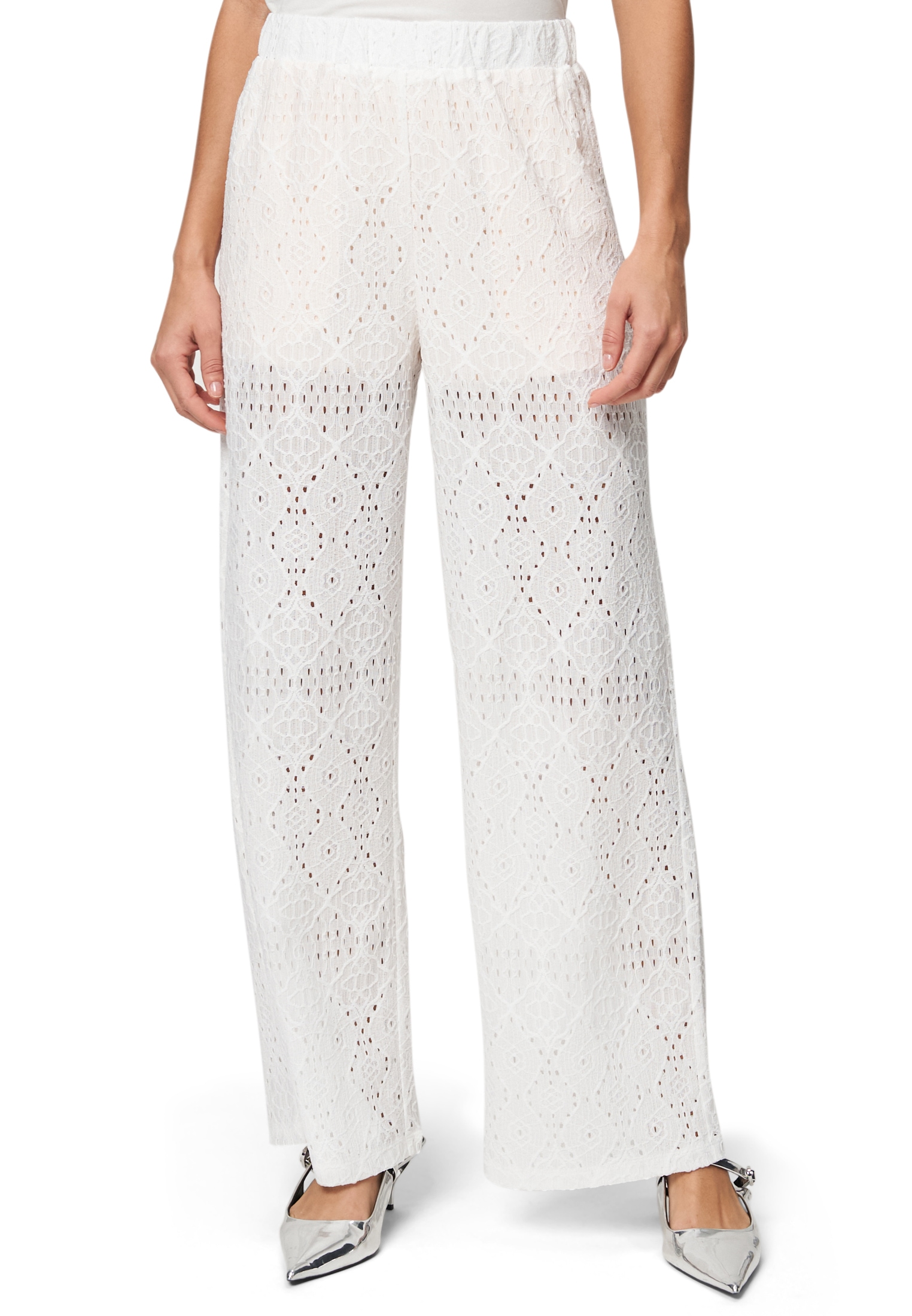 Zero Stoffhose "zero Damen Hose mit Lochmuster 30 Inch", Lochmuster günstig online kaufen